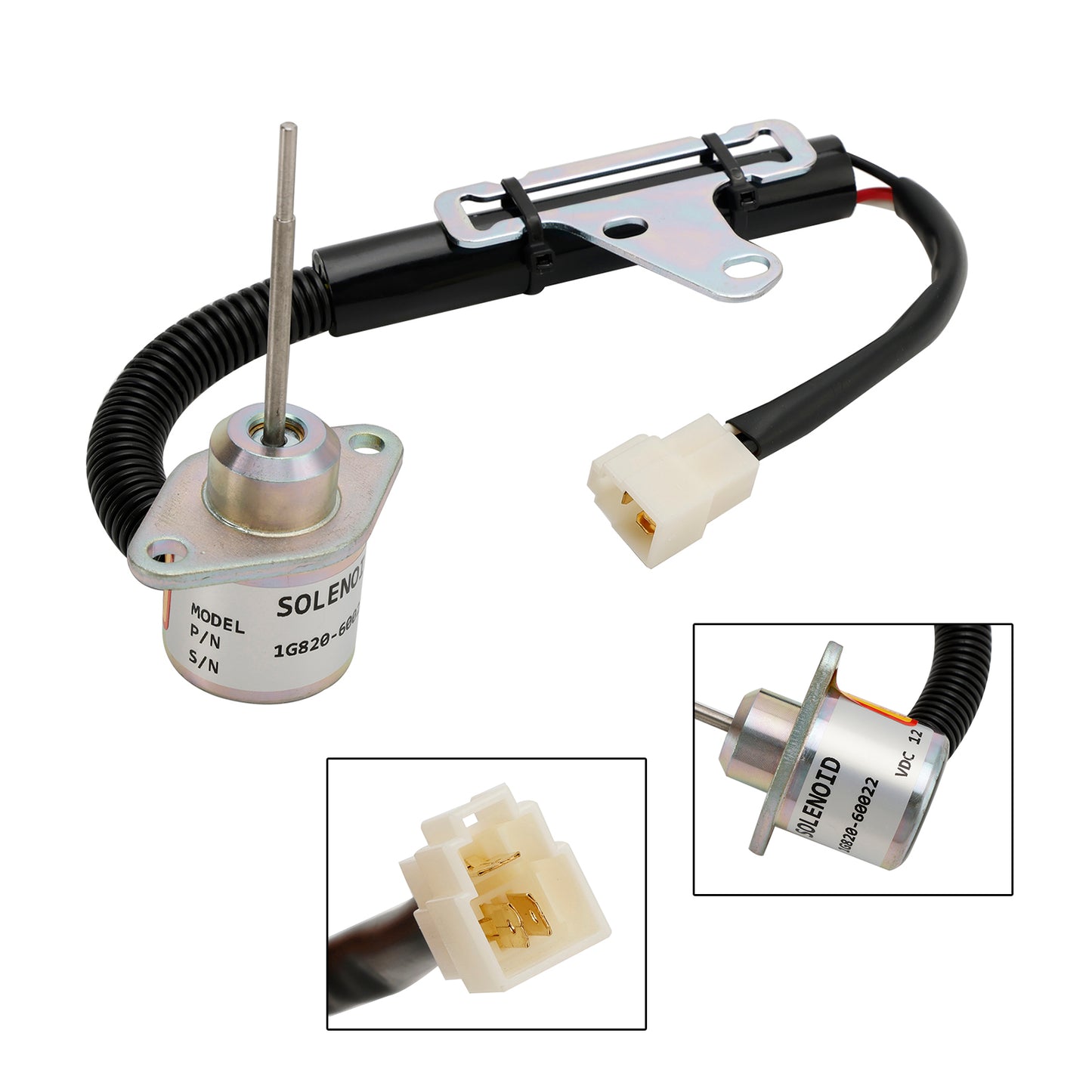 Shutoff Solenoid 1G820-60022 1G820-60012 SA-5156-12 For Kubota D782 Engine 12V