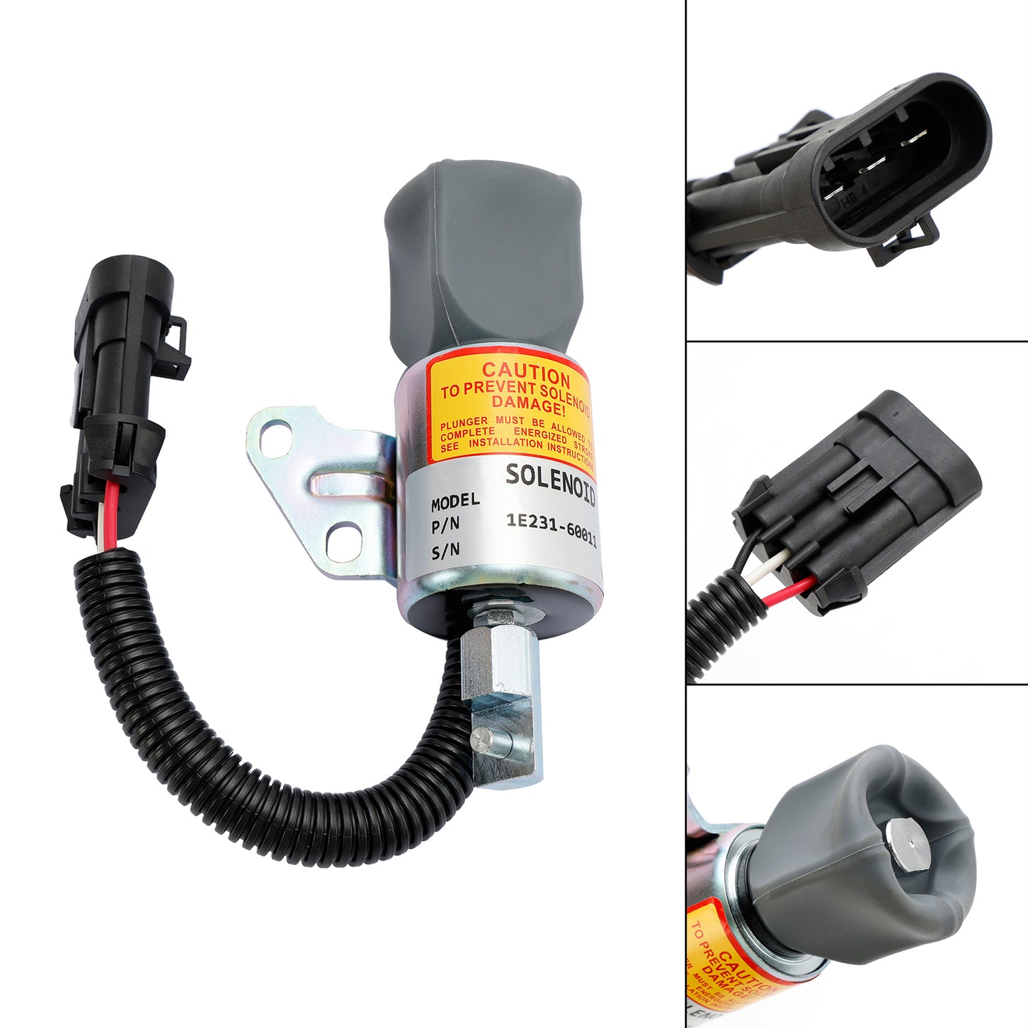 1E231-60011 Fuel Shut Down Solenoid For Kubota V2203 D722 D902 Engline M8200