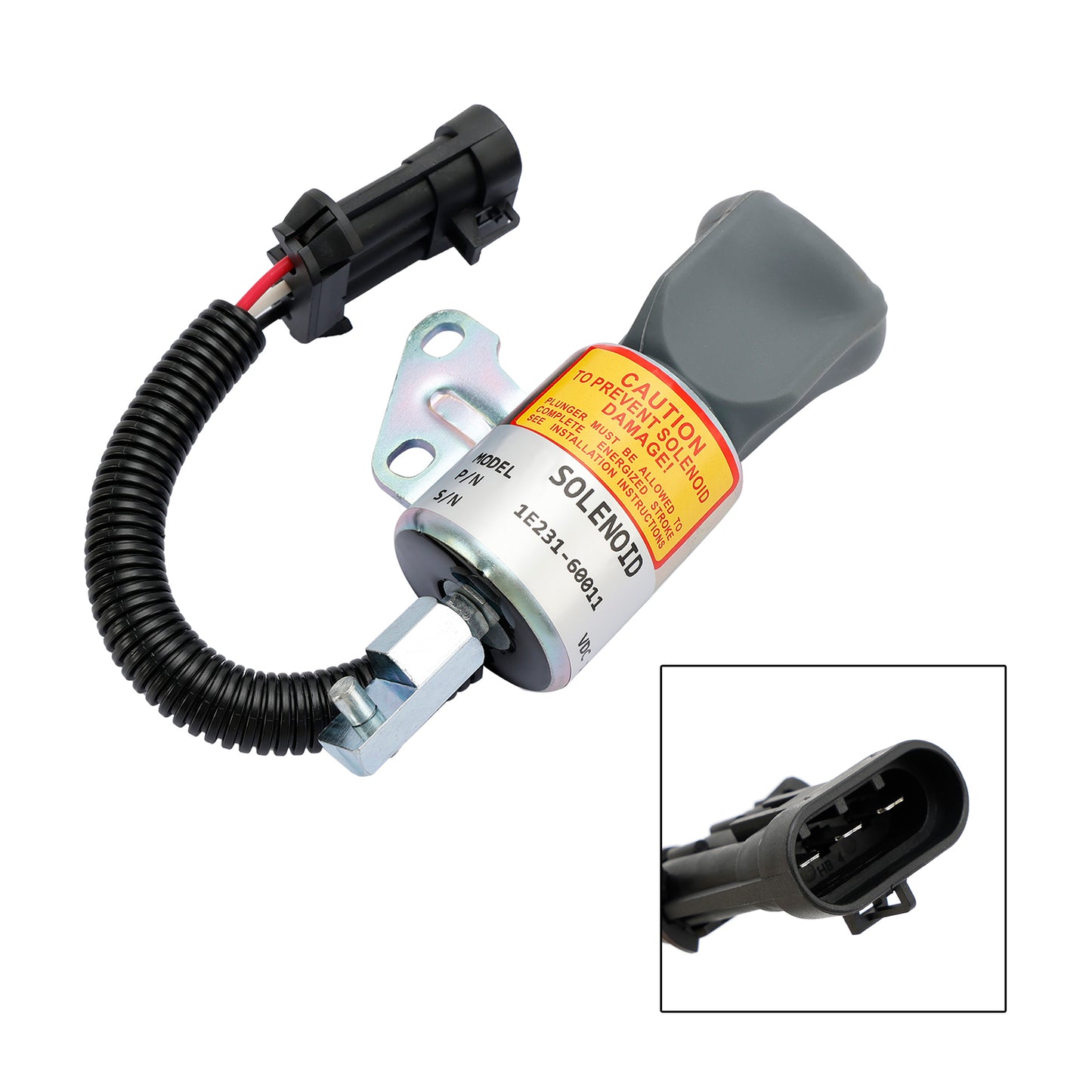 1E231-60011 Fuel Shut Down Solenoid For Kubota V2203 D722 D902 Engline M8200