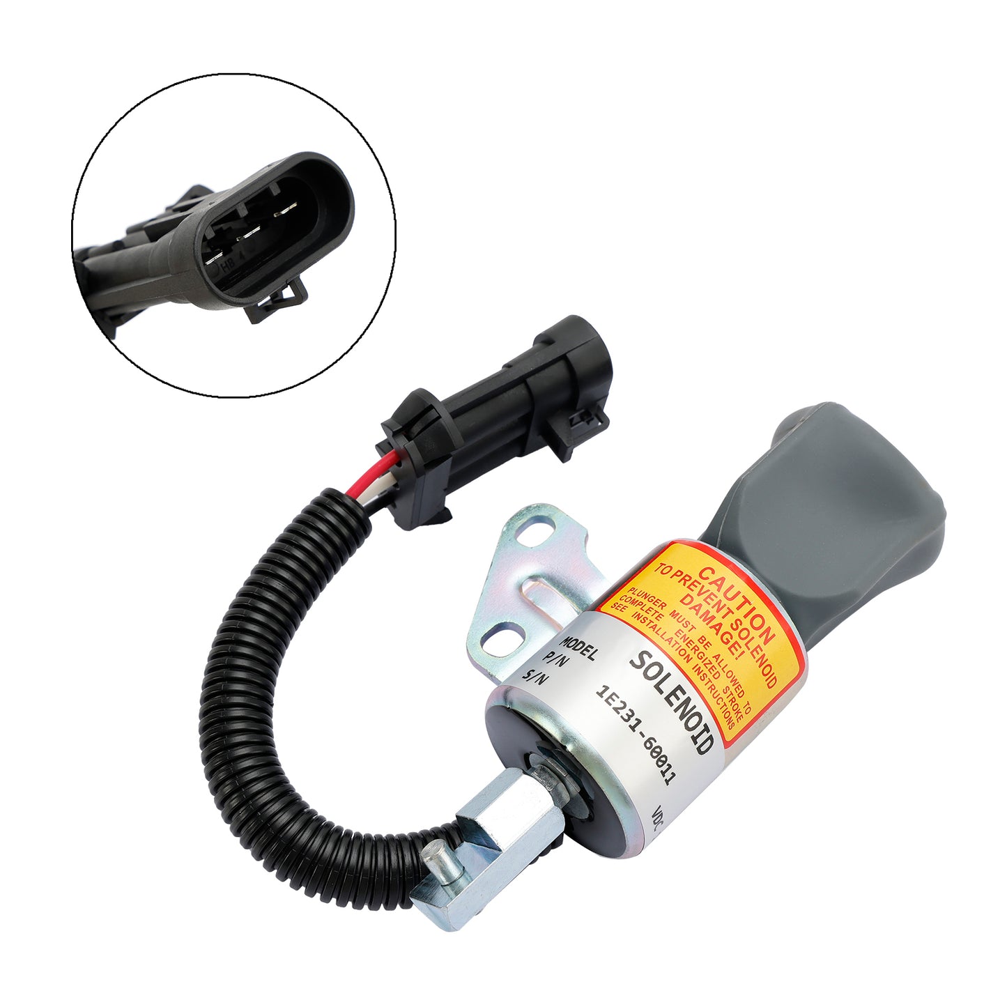 1E231-60011 Fuel Shut Down Solenoid For Kubota V2203 D722 D902 Engline M8200