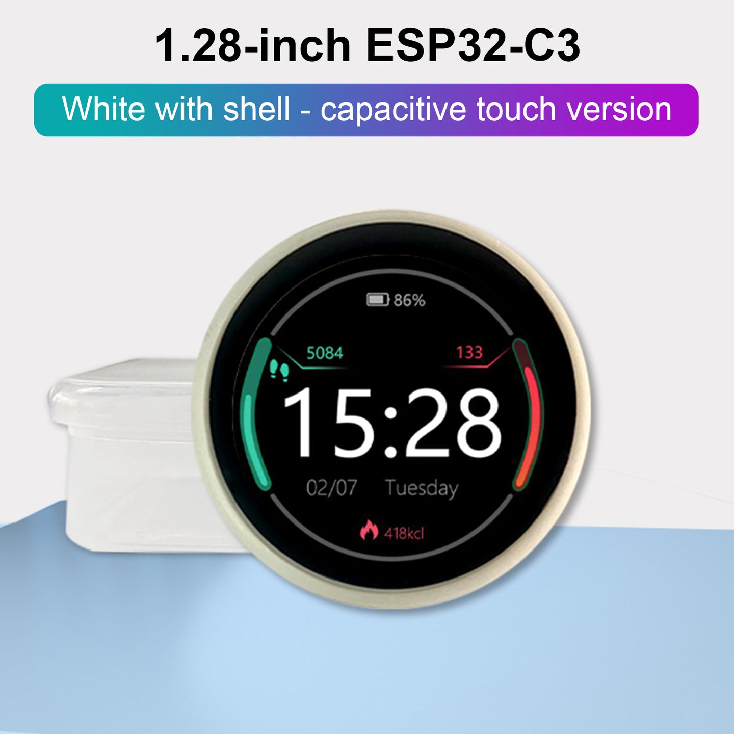 1.28inch Round Display ESP32-C3 Development Board LCD Touch Screen Wifi Bluetooth