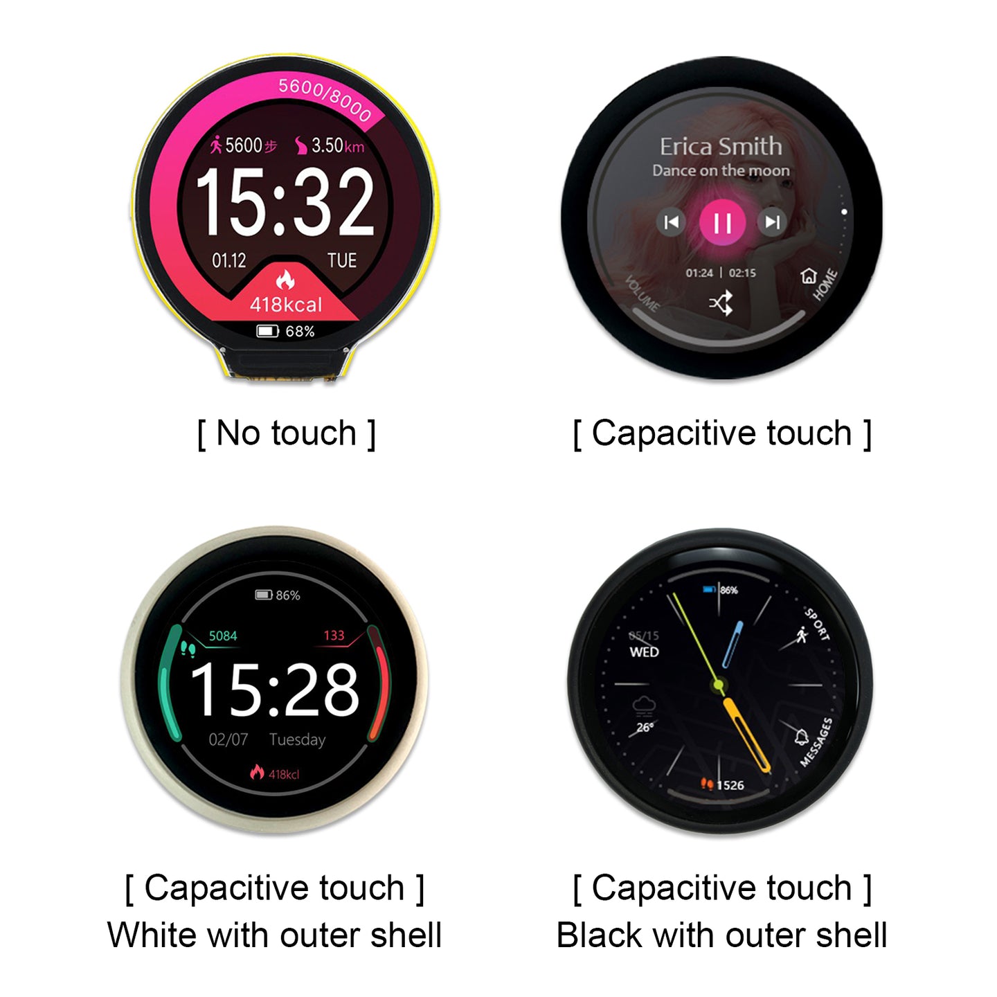 1.28inch Round Display ESP32-C3 Development Board LCD Touch Screen Wifi Bluetooth