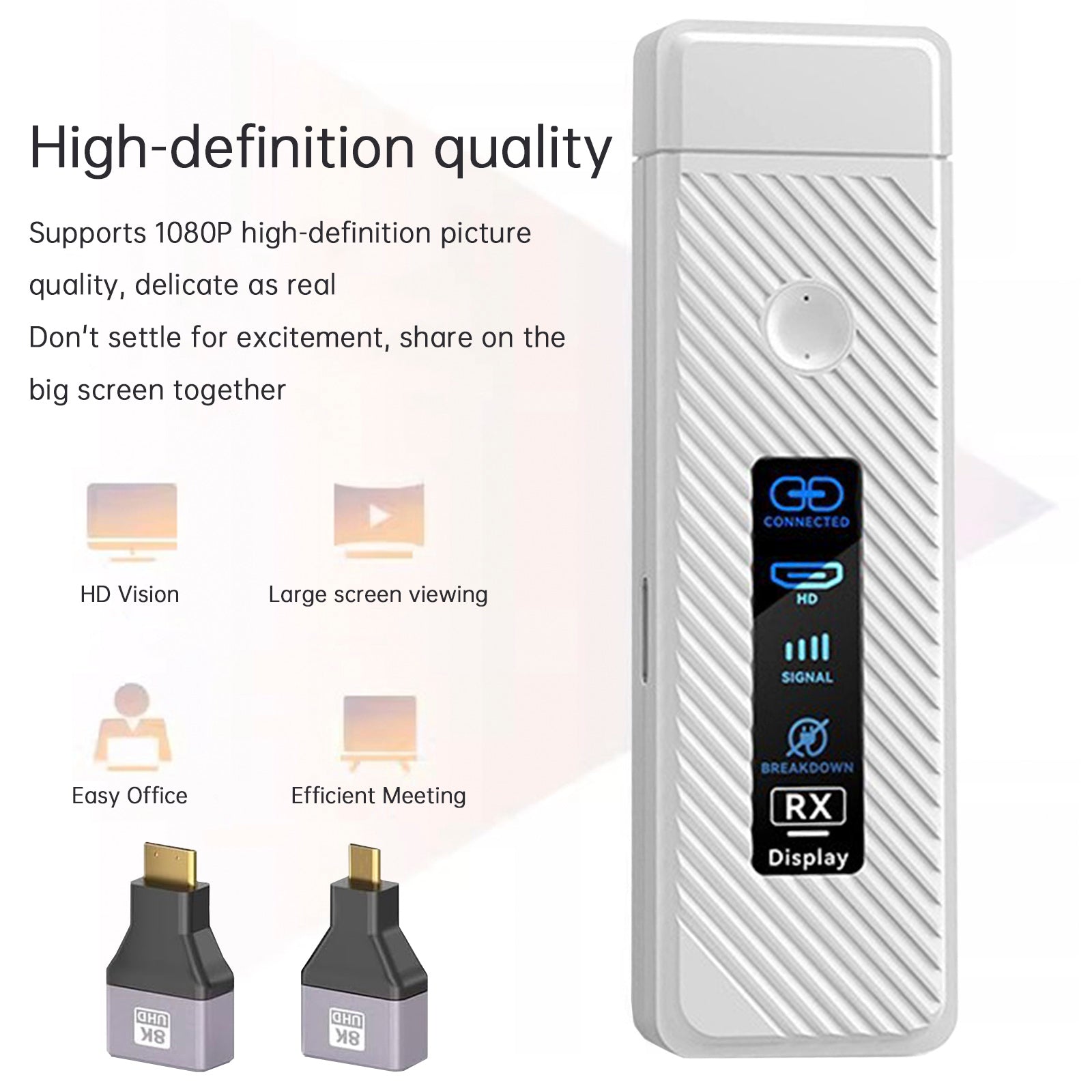 HDMI Wireless Screen Projector HD Video Transmitter Receiver Same Screen Device