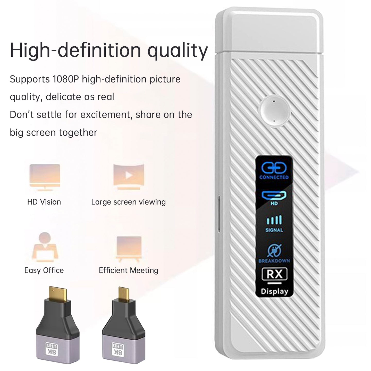 HDMI Wireless Screen Projector HD Video Transmitter Receiver Same Screen Device