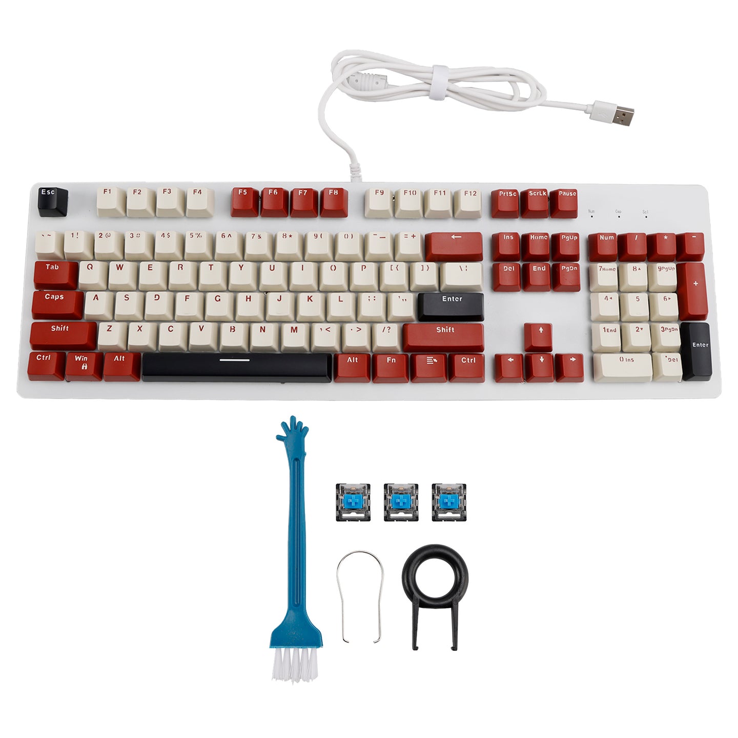 104Key Wired Mechanical Linear Switch Gaming Keyboard Hot-Swappable Customizable