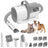 7 In 1 Pet Grooming Kit Vacuum Suction Professional Pet Hair Clipper 1.5L Grooming Tools for Dogs Cats PetsDog Vacuum Brush for Shedding Grooming