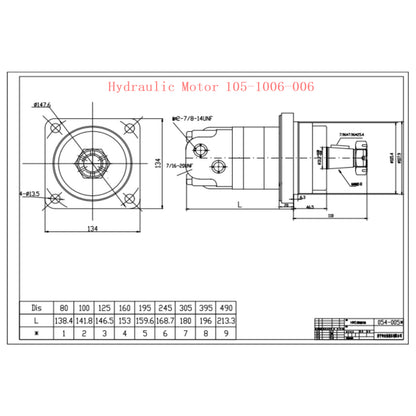 Hydraulic Motor For Eaton Char-Lynn 2000 Series 105-1006-006 1051006006