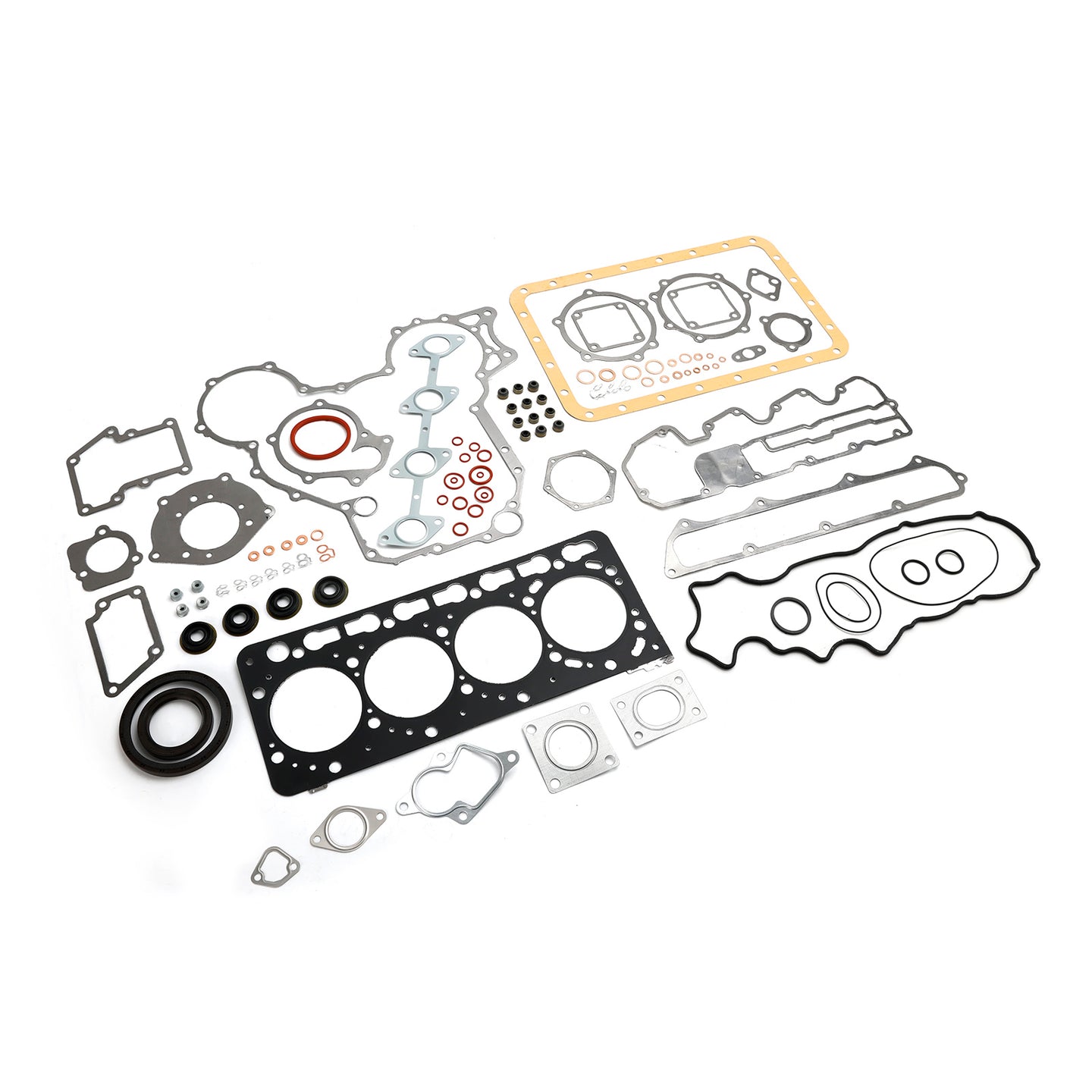 Complete Cylinder Head & Gasket Kit for Kubota V3300 Engine, Fits Bobcat S650, T650 & Case 445, with 12 Valves
