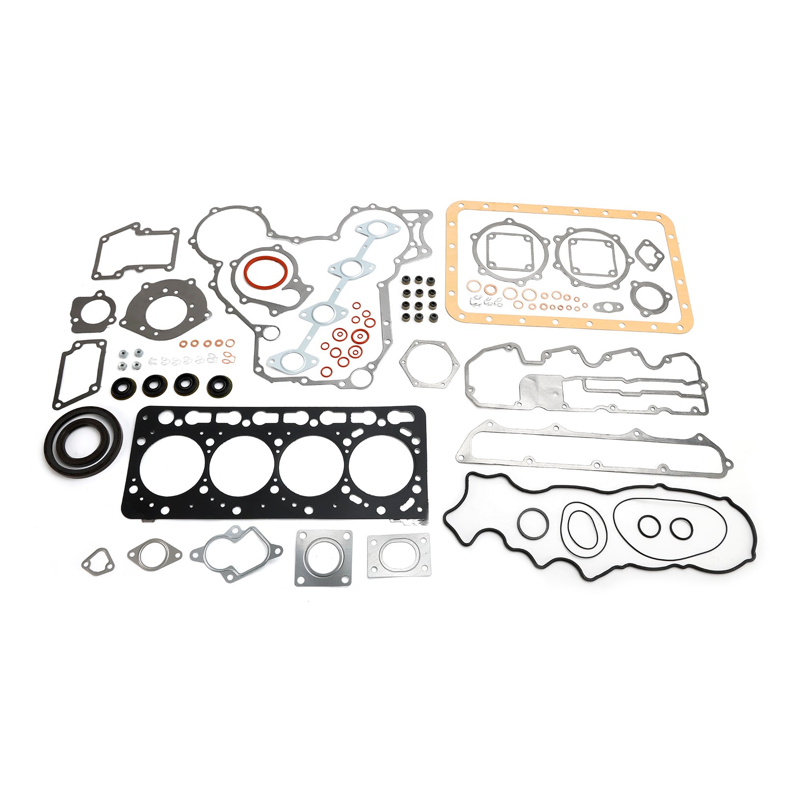 Complete Cylinder Head & Gasket Kit for Kubota V3300 Engine, Fits Bobcat S650, T650 & Case 445, with 12 Valves