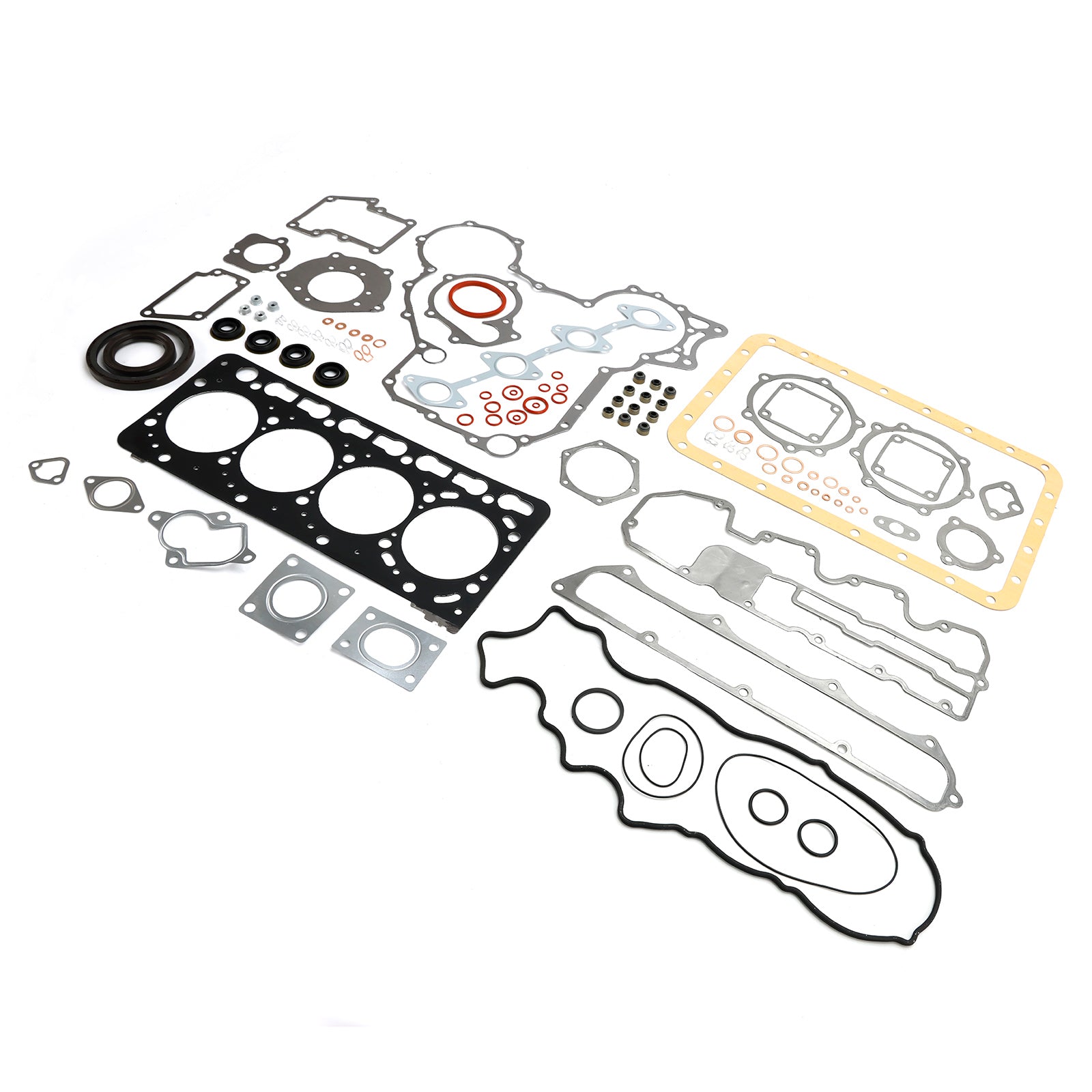 Complete Cylinder Head & Gasket Kit for Kubota V3300 Engine, Fits Bobcat S650, T650 & Case 445, with 12 Valves