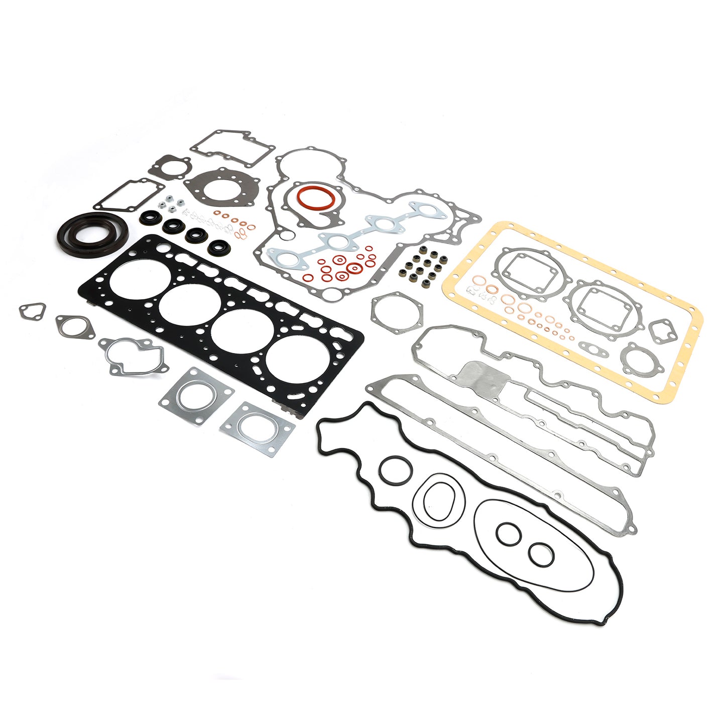 Complete Cylinder Head & Gasket Kit for Kubota V3300 Engine, Fits Bobcat S650, T650 & Case 445, with 12 Valves