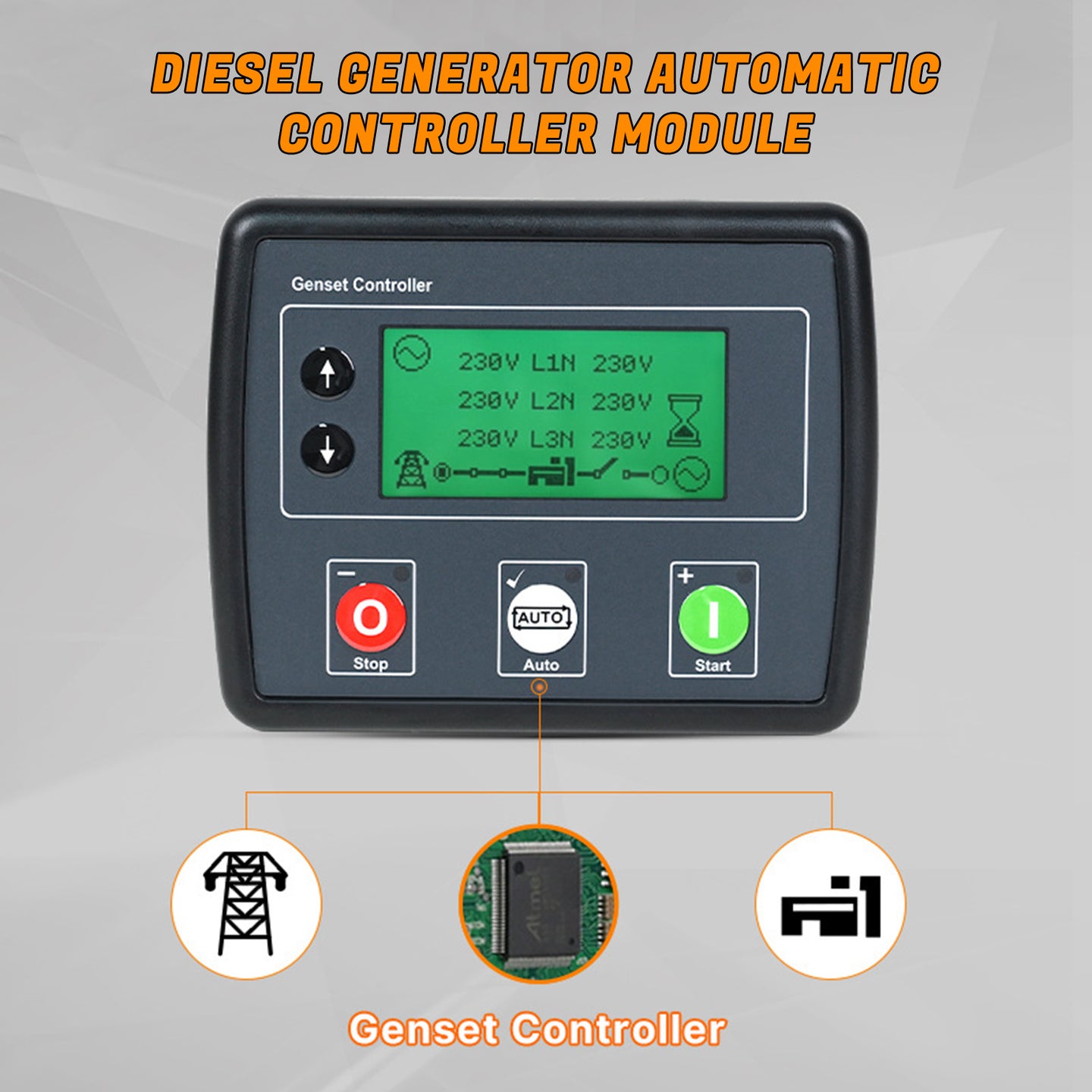 Generator Controller DSE4520 LCD Screen 3?Phase Mains Detection Control Board