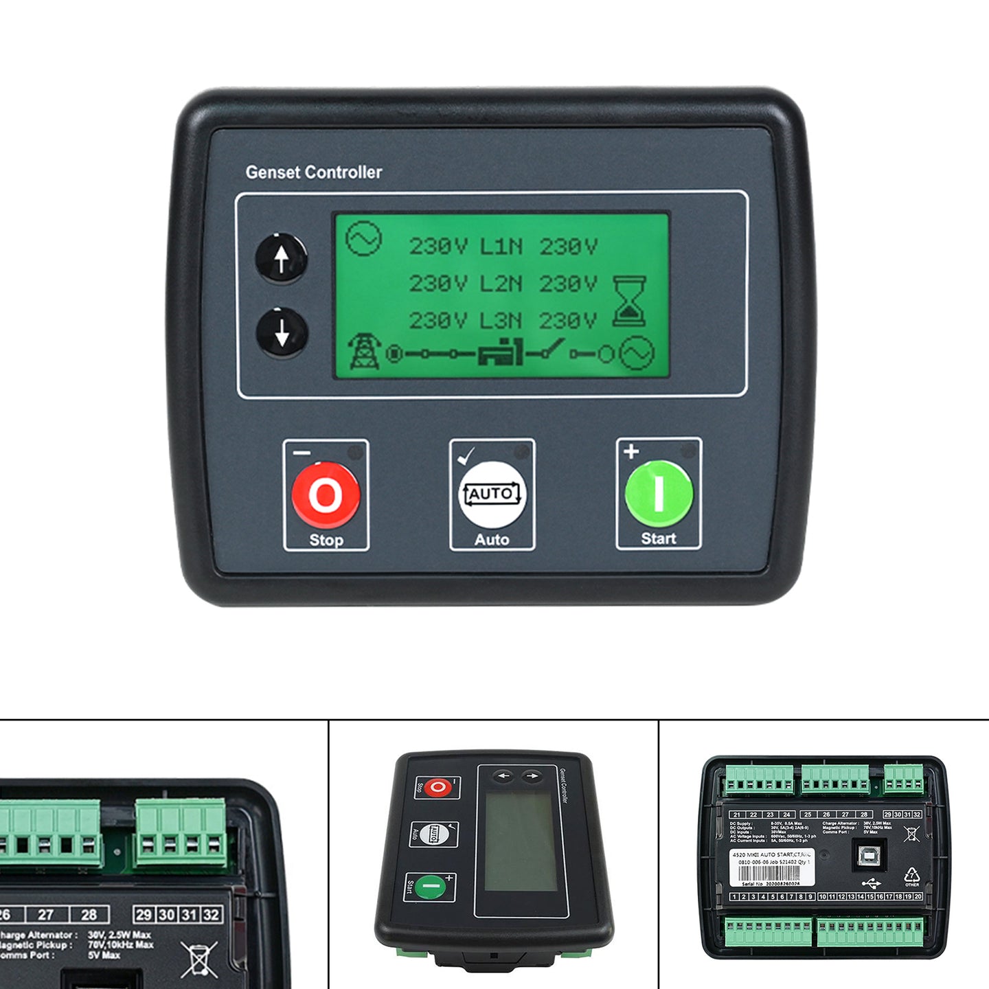 Generator Controller DSE4520 LCD Screen 3?Phase Mains Detection Control Board