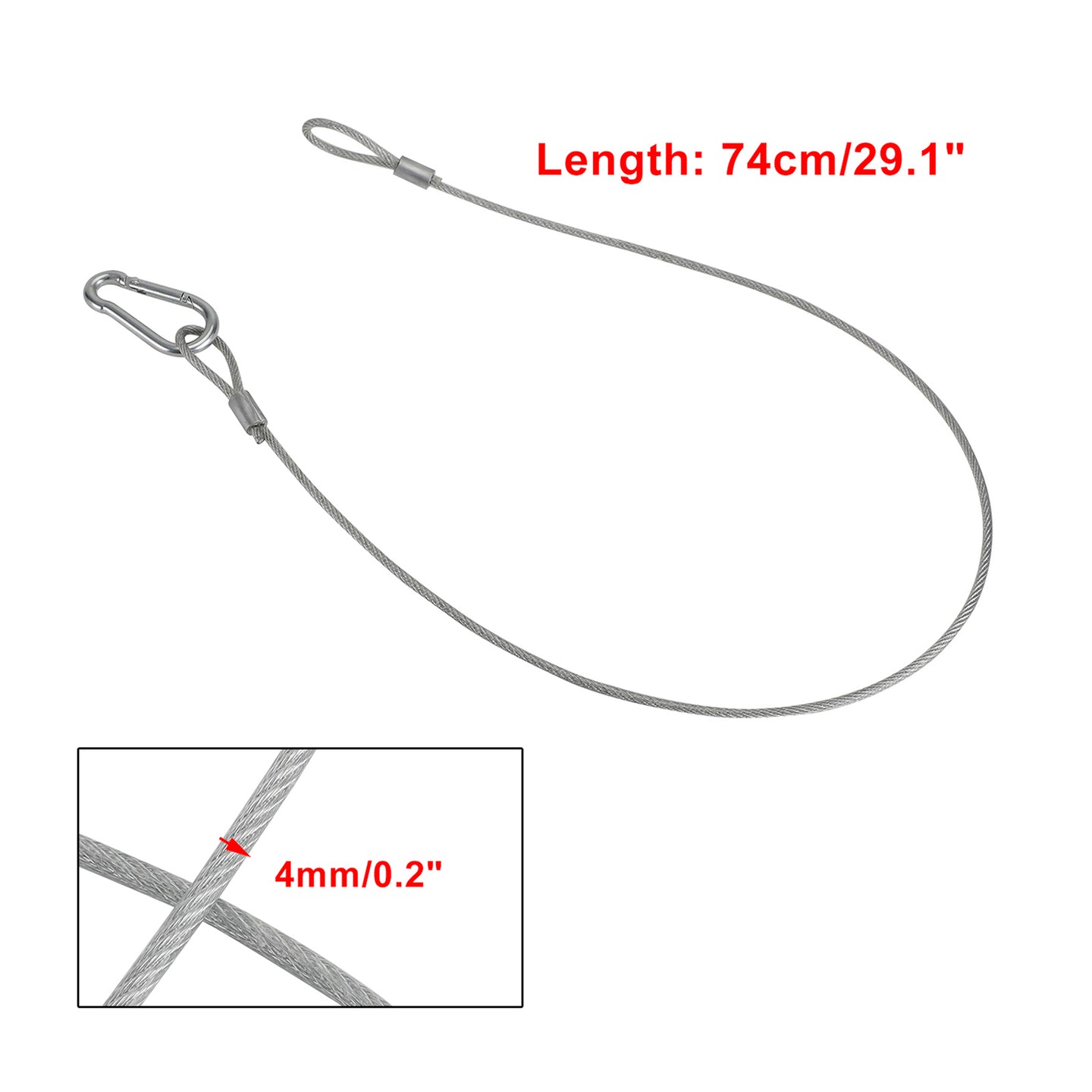 1Pcs 29.1"Steel Wire Safety Security Cable For Stage Light Clamp Par Light