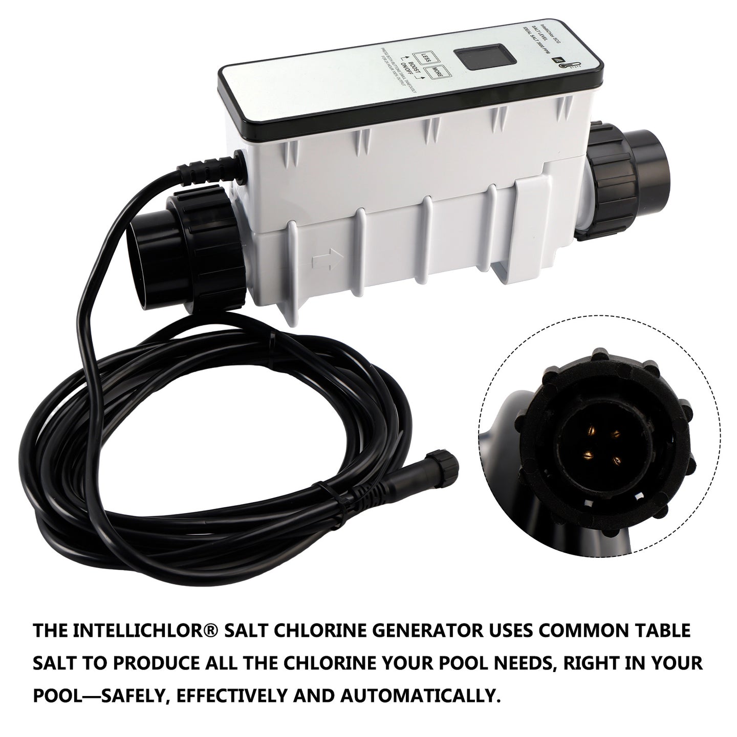 IC20 Salt Chlorine Generator System, Replacement for Pentair IntelliChlor, for Pools up to 20,000 Gallons