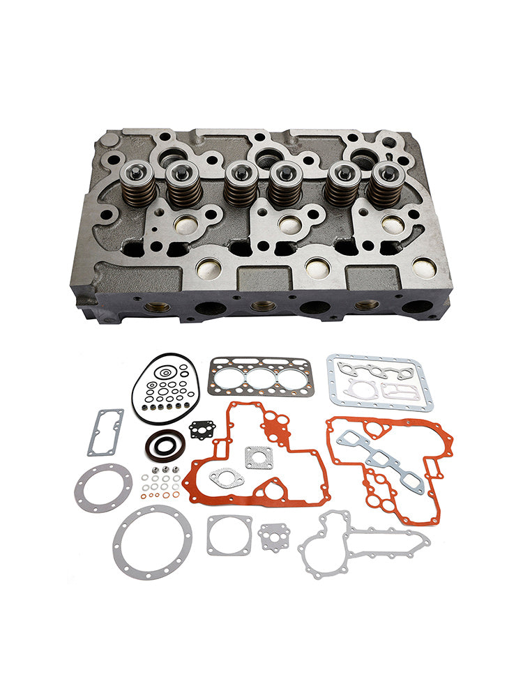 Complete Cylinder Head & Gasket Kit for Kubota D1402 Engine, Fits Bobcat 643, New Holland L455, L2550