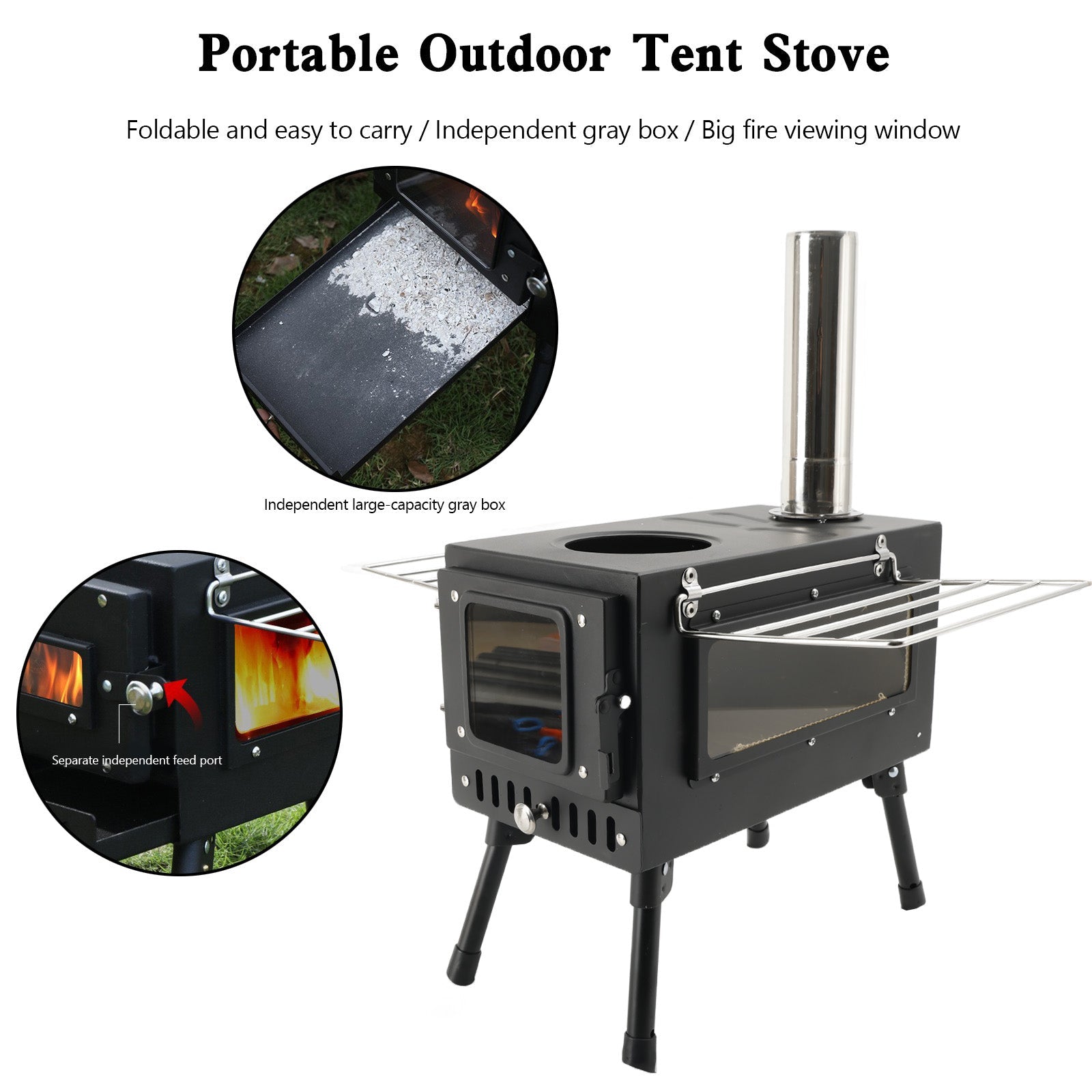 Foldable Tent Stove for Camping, Cooking & Heating (8kg) (Copy)