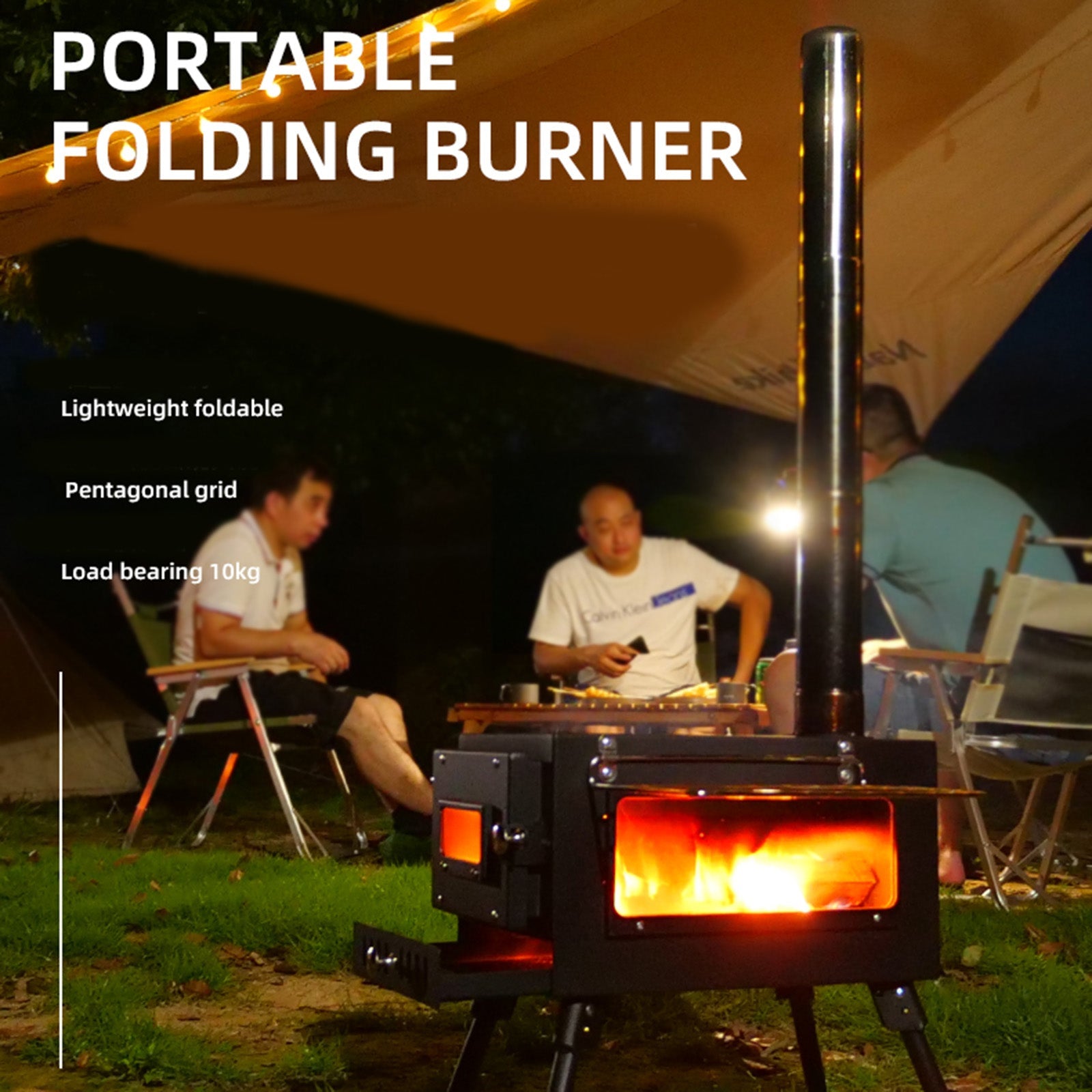Foldable Tent Stove for Camping, Cooking & Heating (8kg) (Copy)