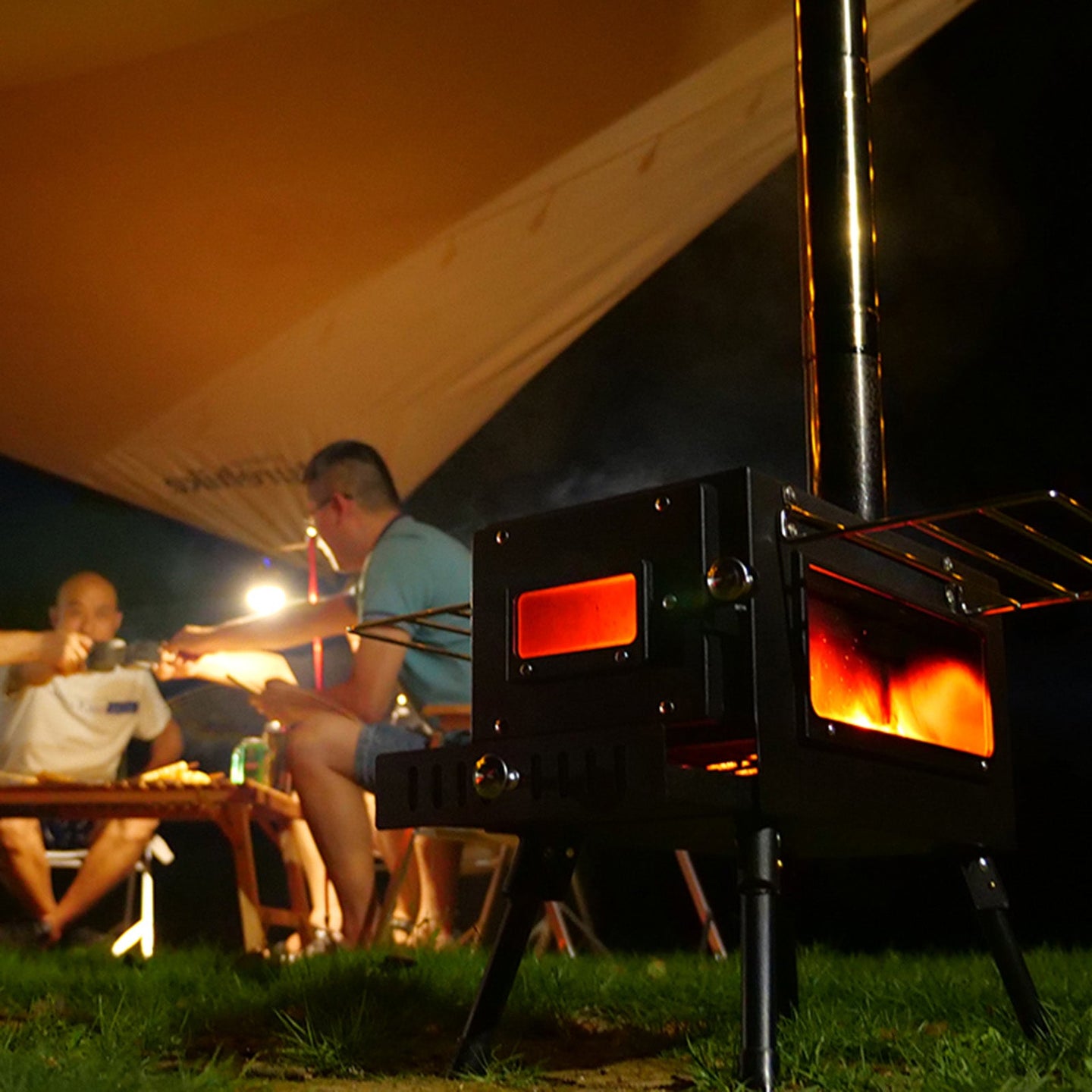 Portable 304 Stainless Steel Camping Stove with Chimney Pipe (Copy)