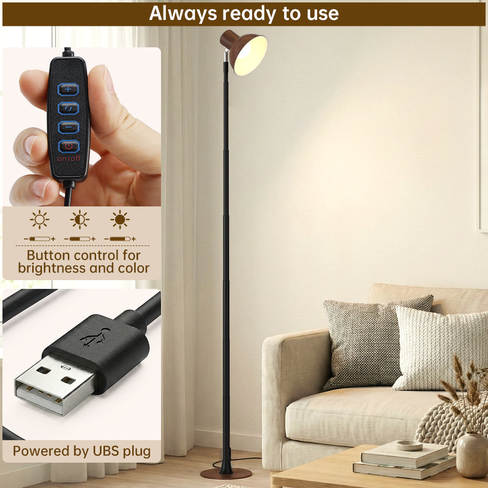 Modern LED Floor Lamp Adjustable Height/Light Table Lamp for Reading Bedroom