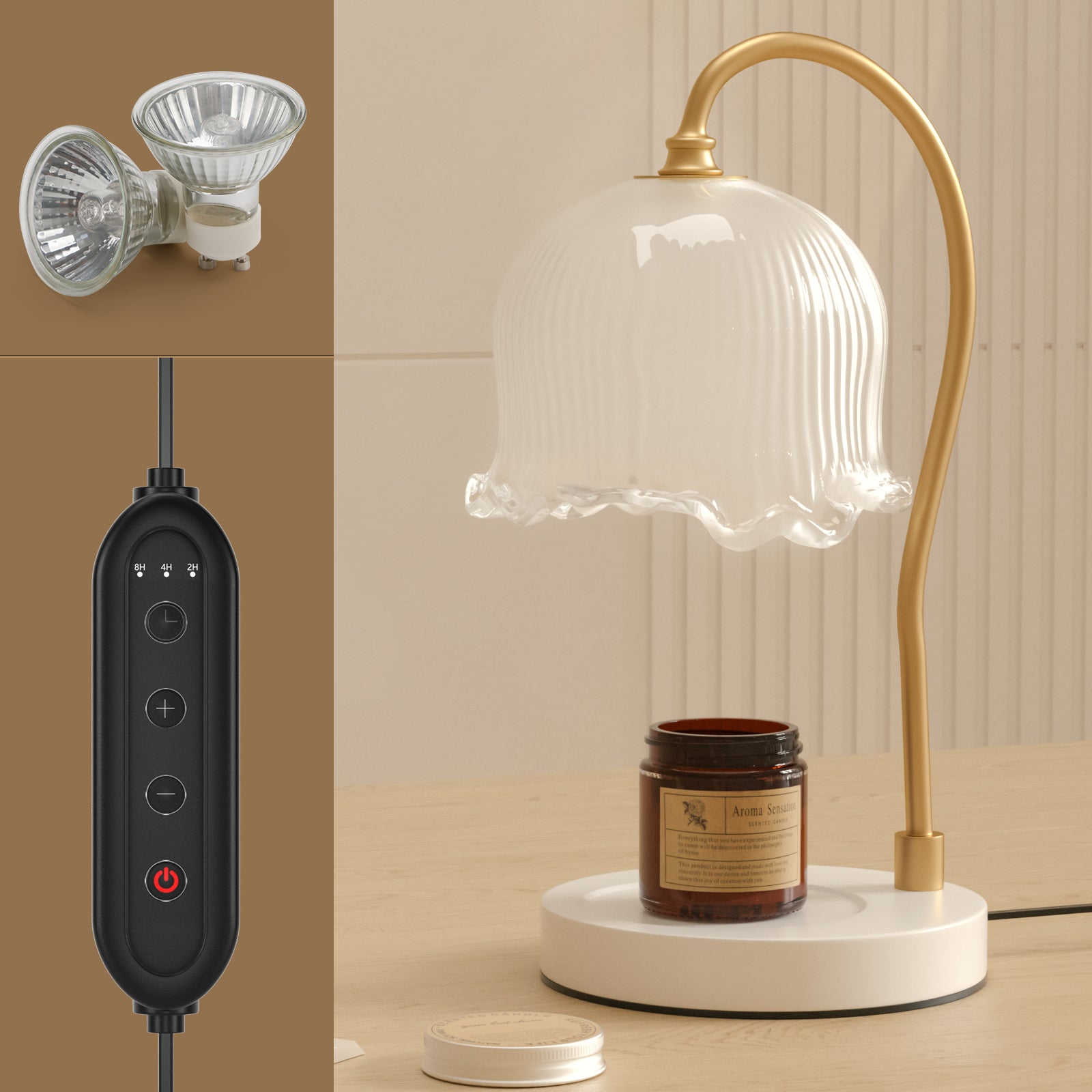 Dimmable Candle Warmer Lamp - With Timer
