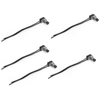 5pc Normally Open Momentary Self-resetting Push Button Reset Switch w/Wire Black
