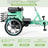 Electric Bike, 400W Folding Trike Ebike, 3 Wheel Electric Bicycle, Up to 34 Miles, 16 Tire Tricycle for Adults, Green