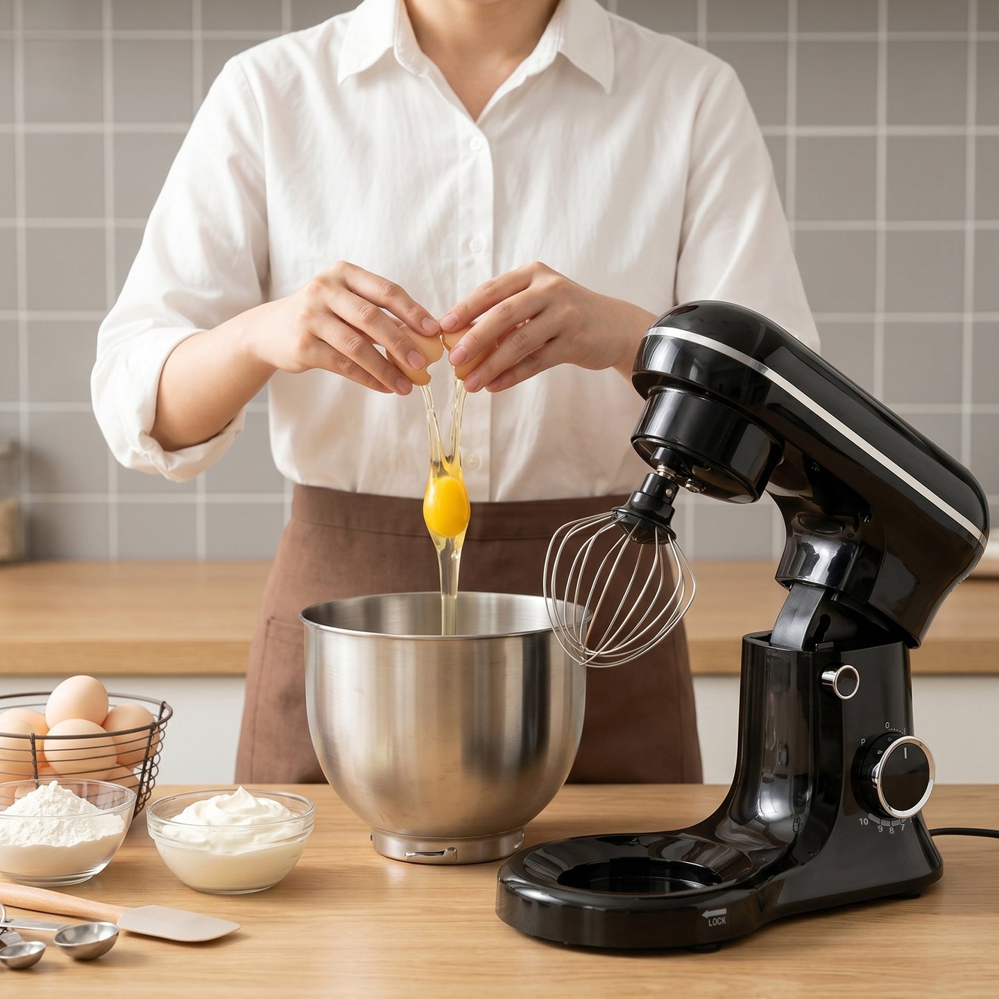 7.4QT Electric Stand Mixer & Dough Maker with Ferment Function (10-Speed)