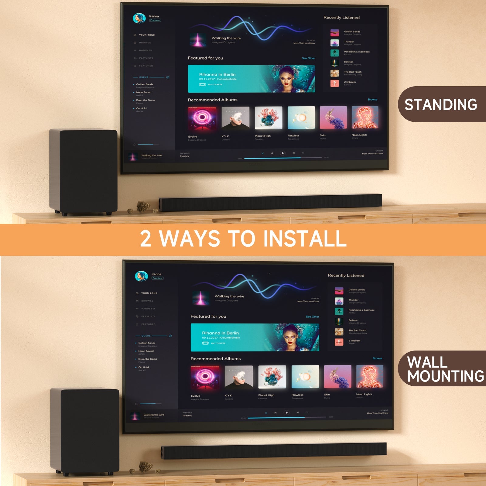 Powerful Bluetooth Subwoofer Soundbar | Heavy Bass & HiFi Sound for TV/Movies