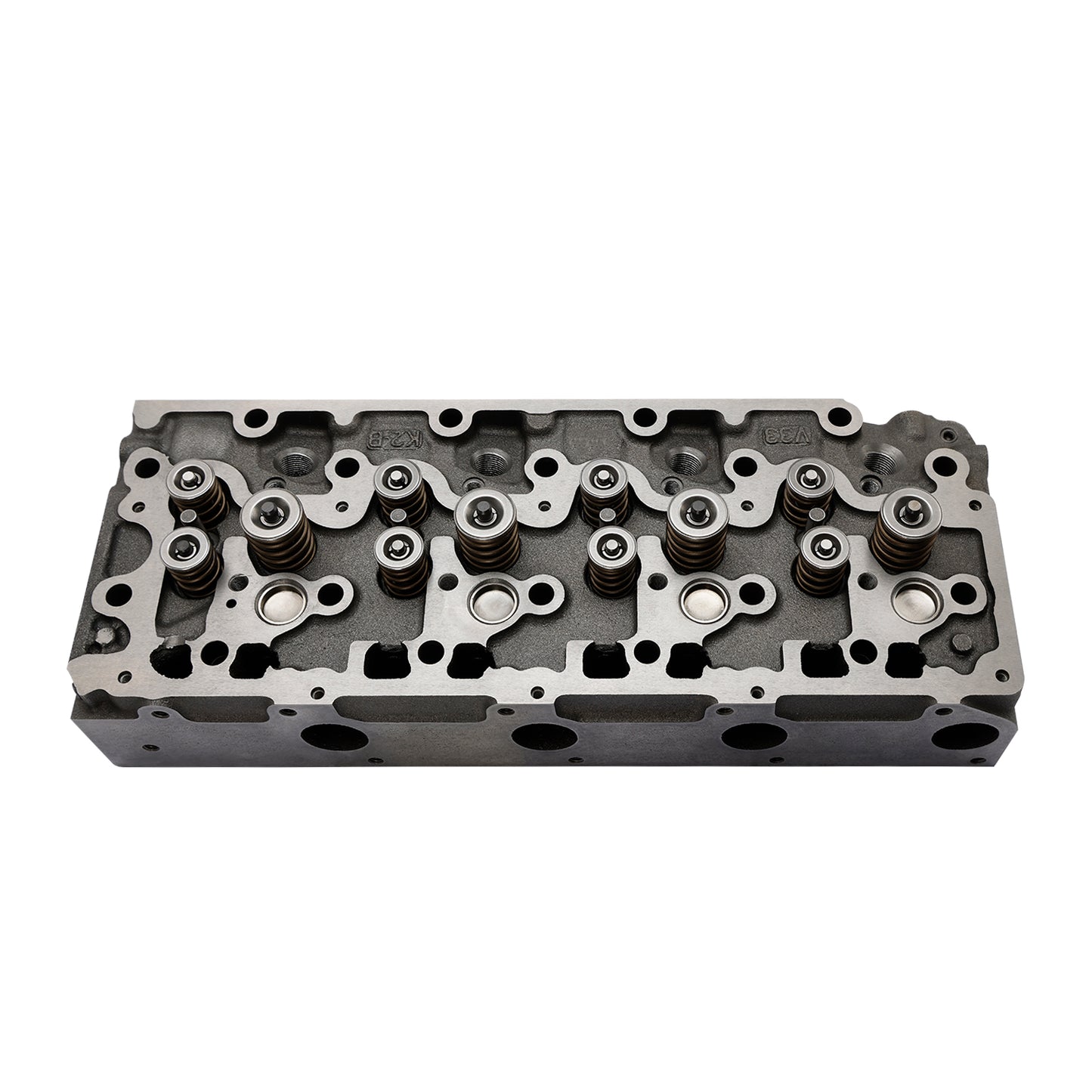 Complete Cylinder Head for Kubota V3300 Engine, Fits Bobcat S650 & Kubota SVL75, with 12 Valves Pre-Installed