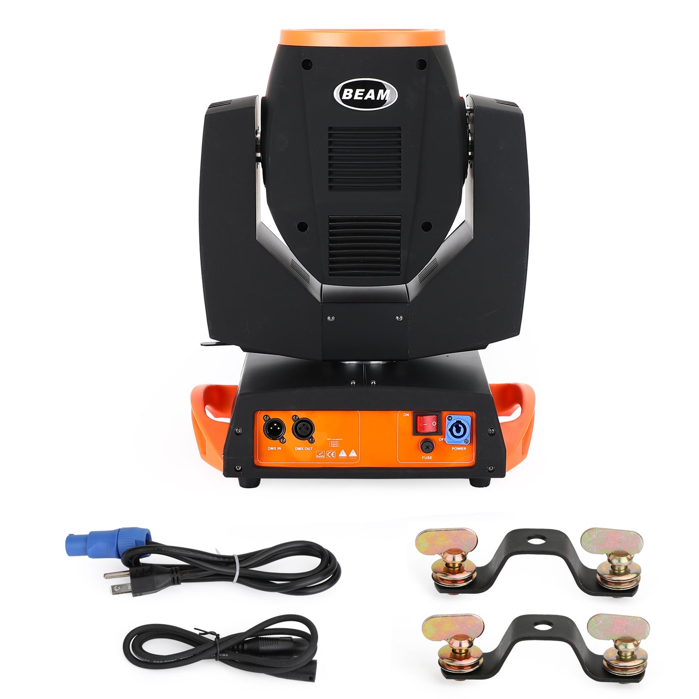 7R 230W Sharpy Beam Moving Head Light with 8-Facet Prism, 17 Gobos & Color Wheel, DMX 16CH for DJ Stage