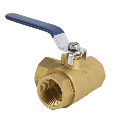 3-Way Ball Valve Female T Port Lever Handle Made Of Forged Brass