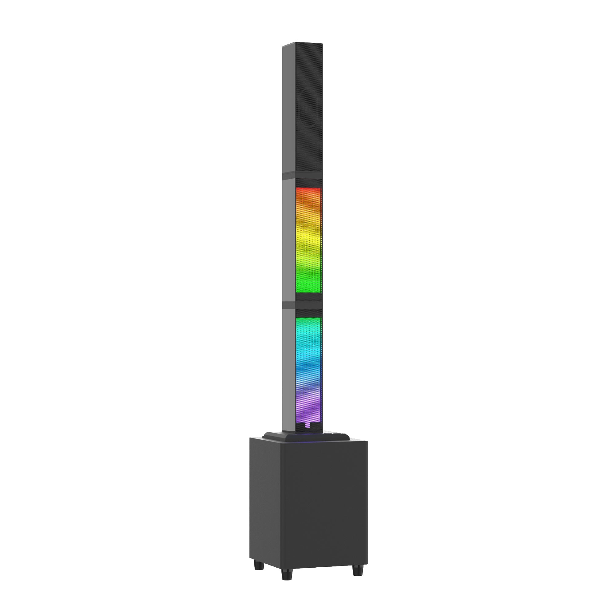 2.1 Channel Bluetooth Speaker System for Home Theater, Detachable Sound Tower with 4" Subwoofer, RGB Lights & Remote for TV, Gaming, Karaoke