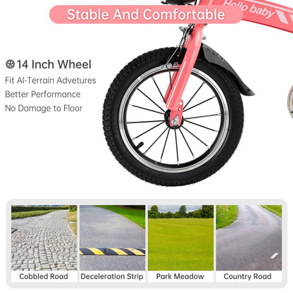 16 inch Kids Bike with LED Headlight & Safety Brakes (Copy)