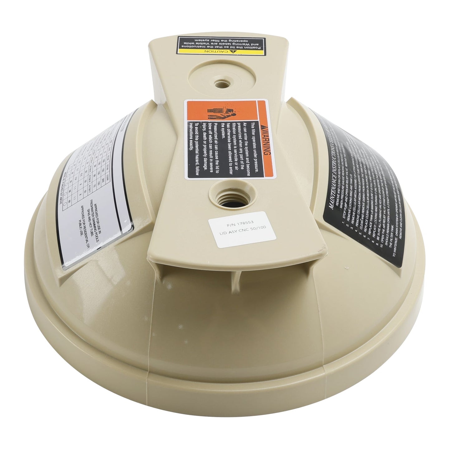 178553 Filter Cover Lid for Pentair Clean & Clear 50, 100 & Predator 100 Pool Filters