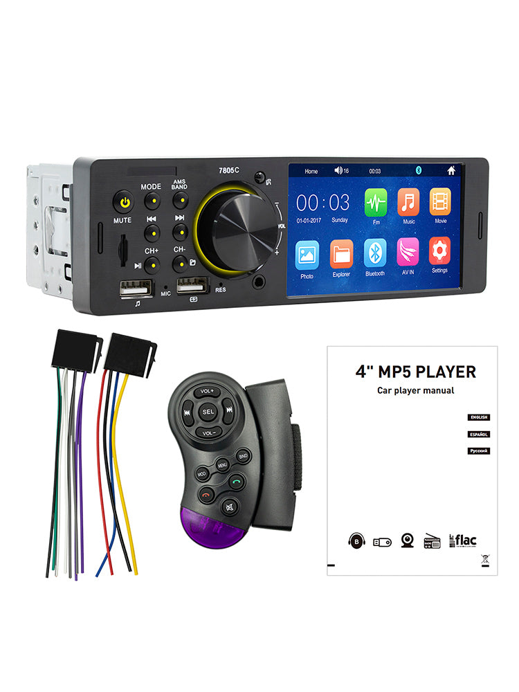 MP5 Car Player 1 Din 4.1 Inch Touch Screen Car Stereo Bluetooth + Backup Camera