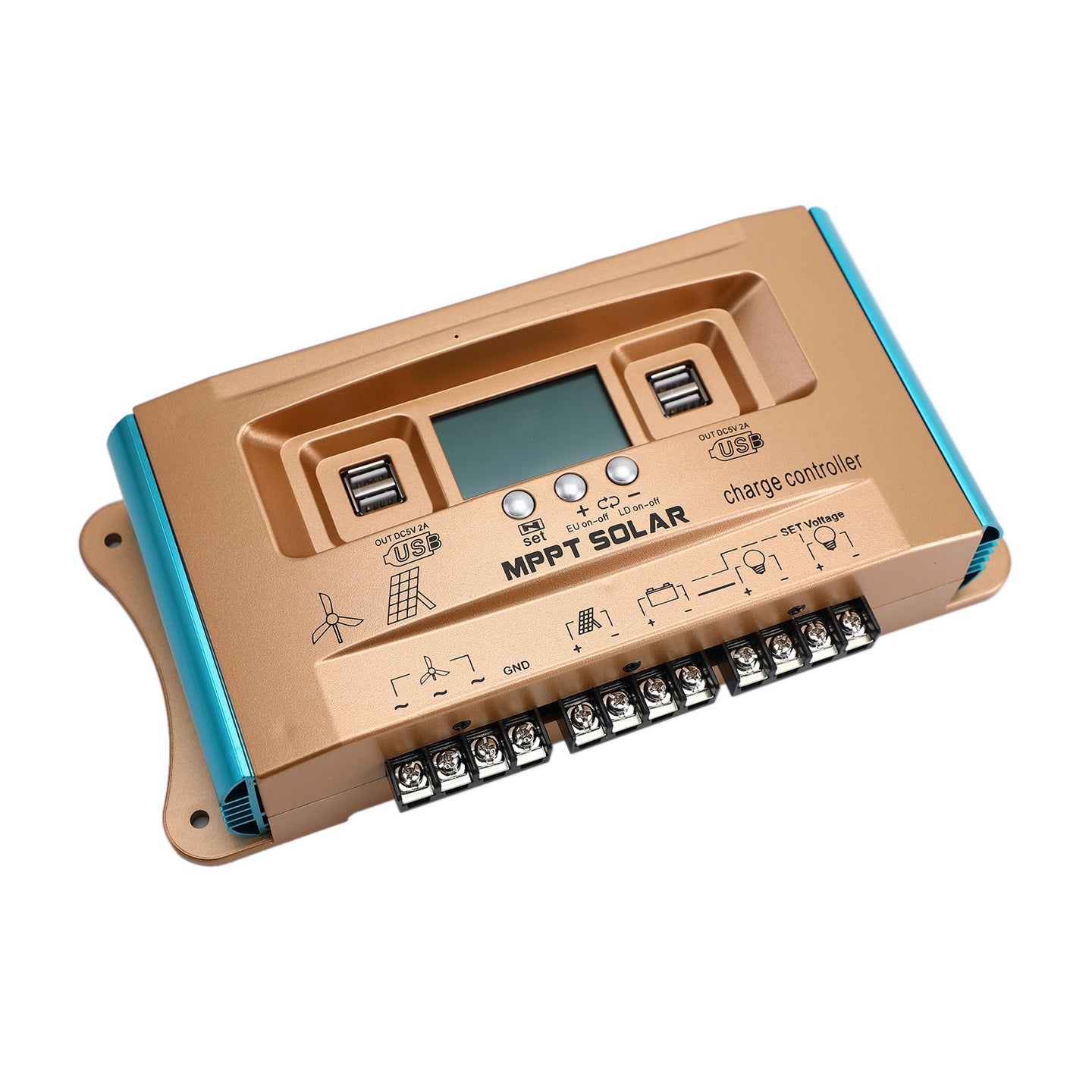 100A MPPT Wind Solar Hybrid Charge Controller, 12V 24V 36V 48V 60V Auto Regulator for Lead-Acid & Lithium Batteries