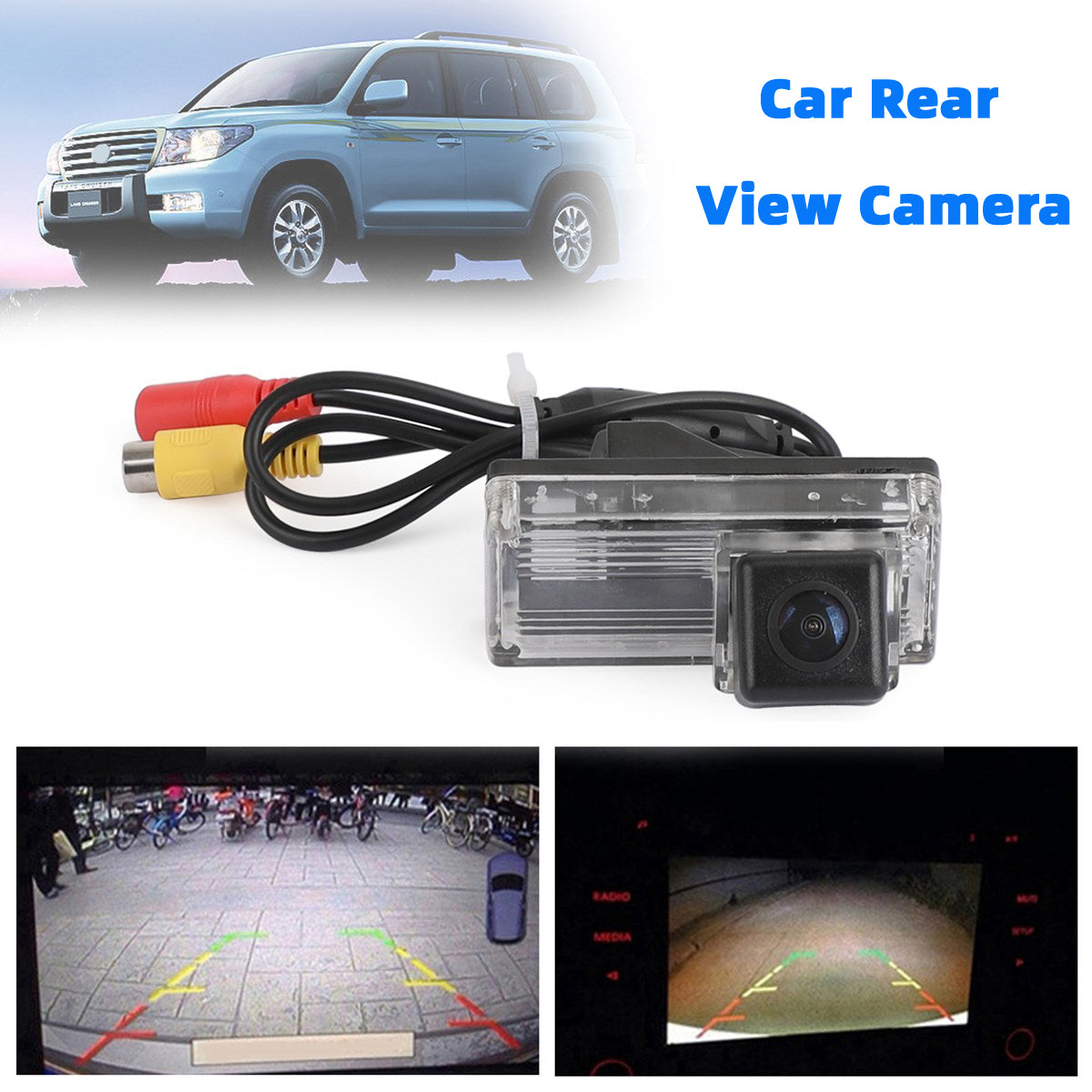 Rear View Backup Camera for Toyota Land Cruiser 70, 100 & 200 Series, 170° CCD Waterproof Reverse Cam