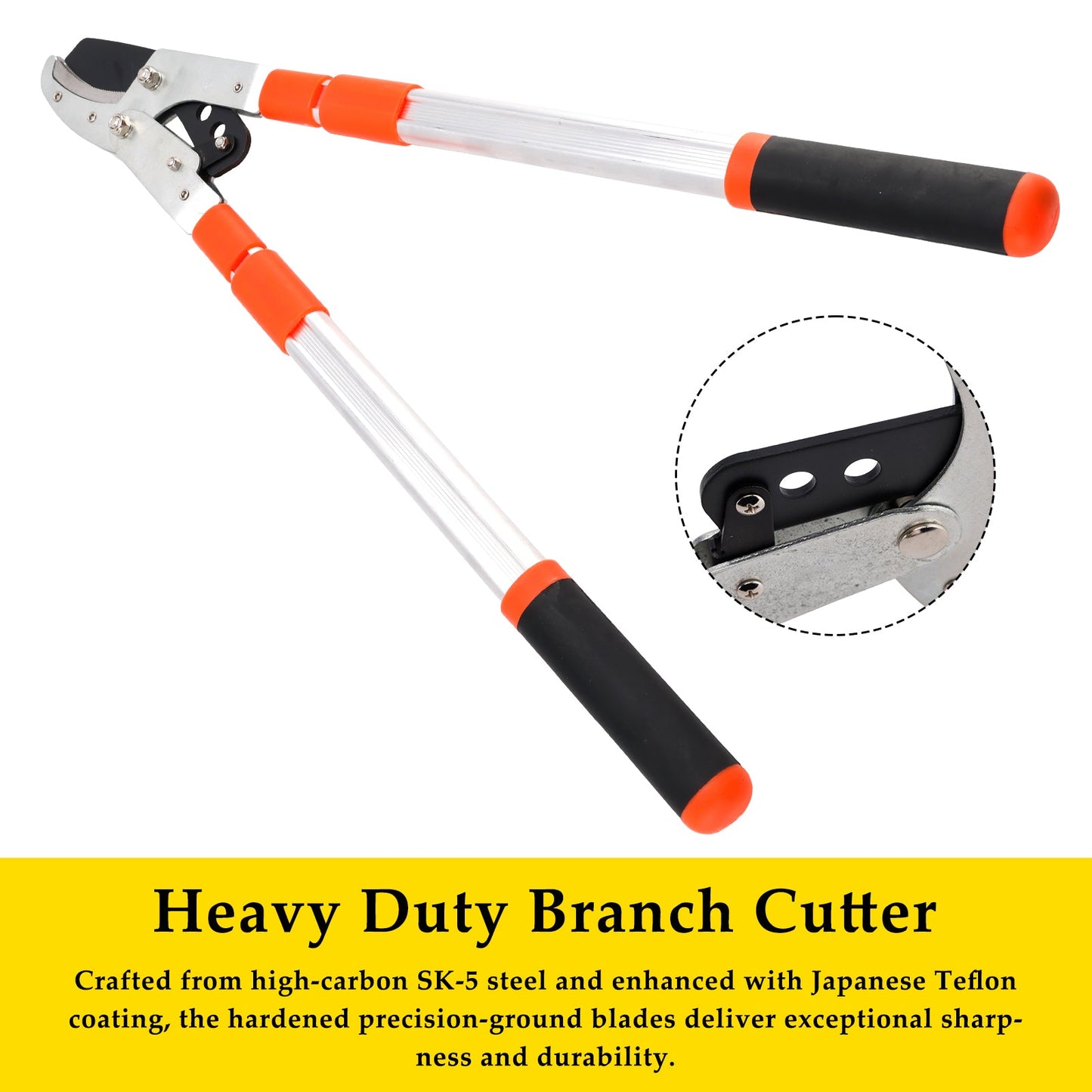 40 Inch Extendable Anvil Loppers – Heavy Duty Telescopic Tree Trimmer & Branch Cutter