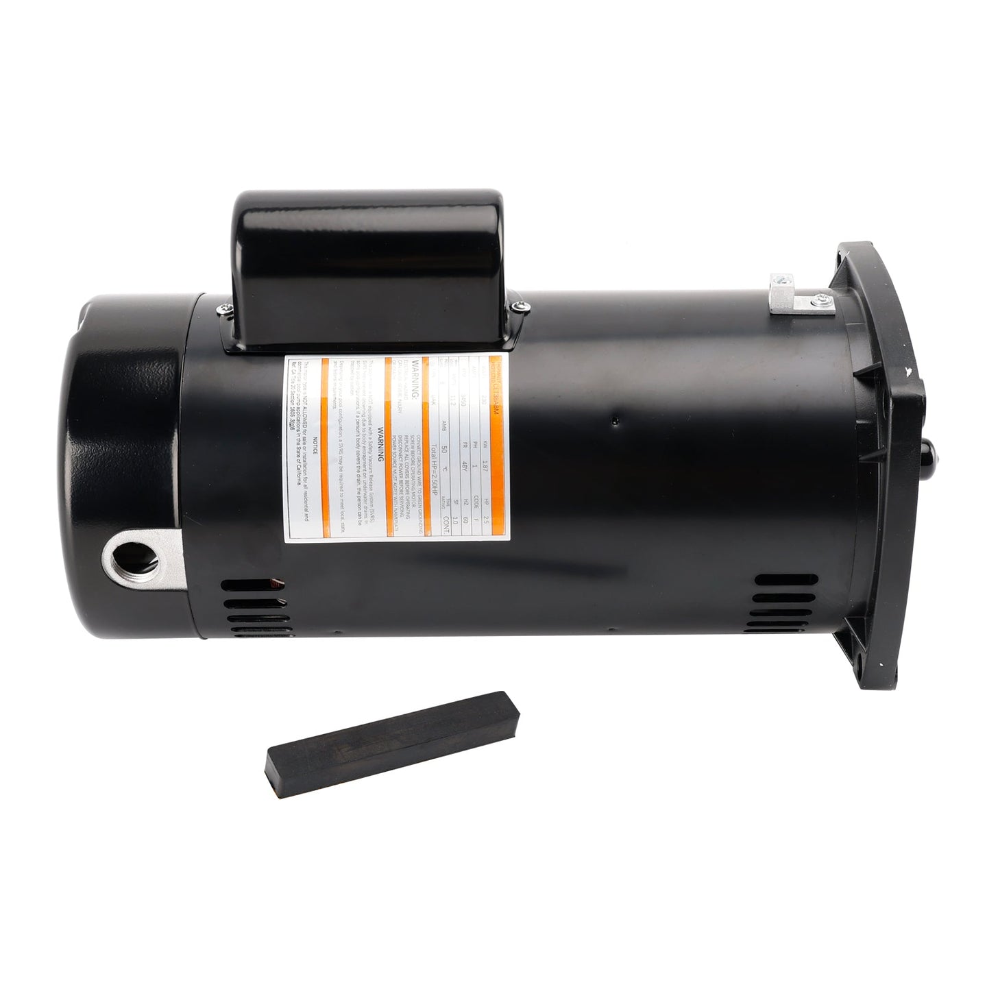 USQ1252 Pool Pump Motor with PS-200 Seal Kit, 2.5 HP, 230V, 48Y Frame, Square Flange