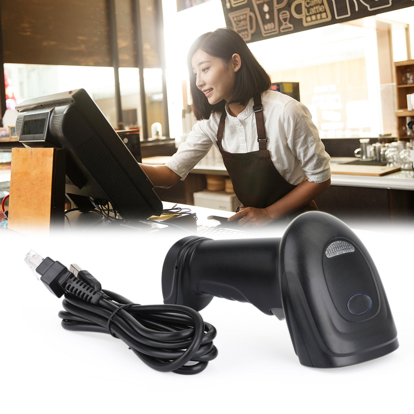 2020 Intelligent USB Laser Scan Barcode Scanner Gun Bar Handheld Code Reader