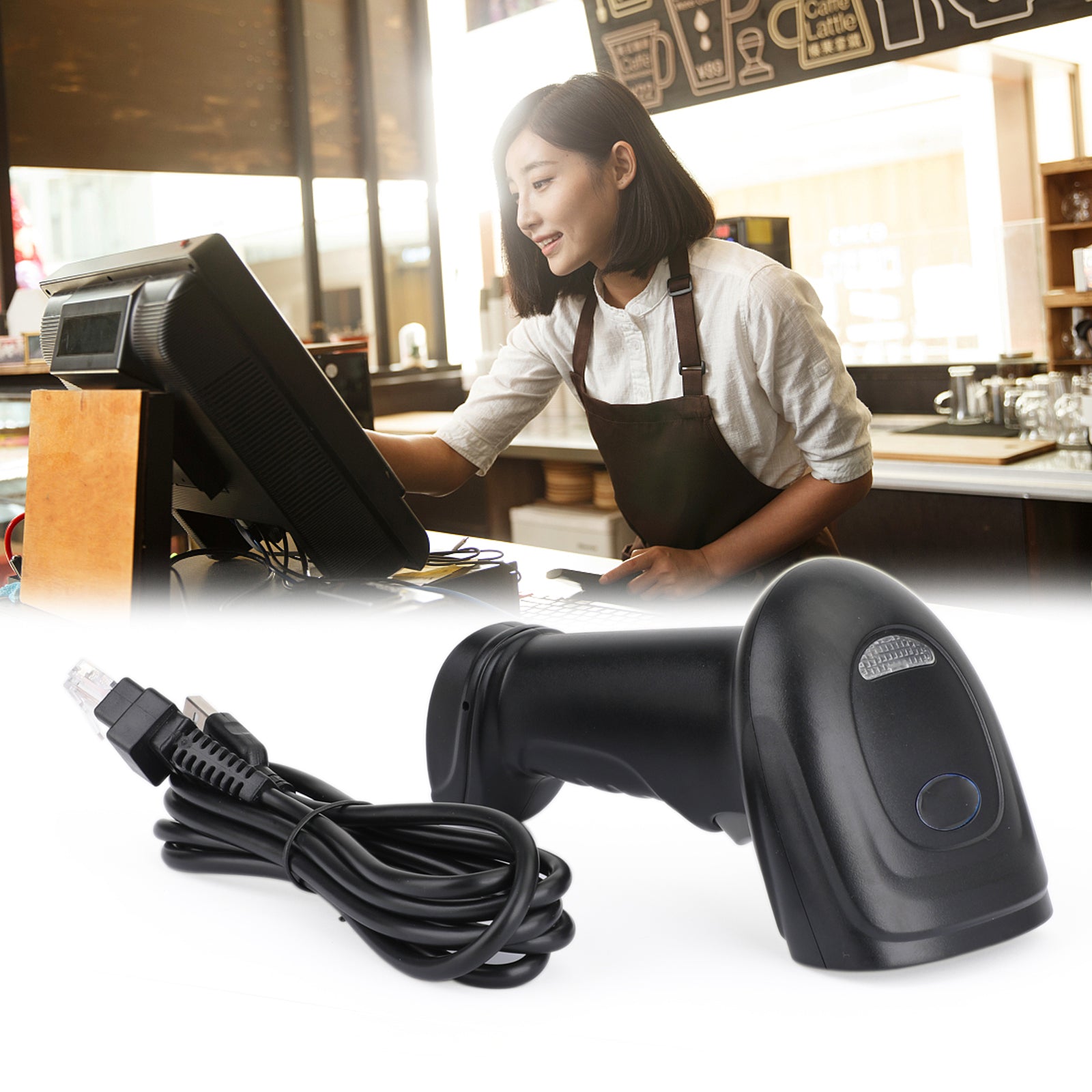 2020 Intelligent USB Laser Scan Barcode Scanner Gun Bar Handheld Code Reader (Copy)