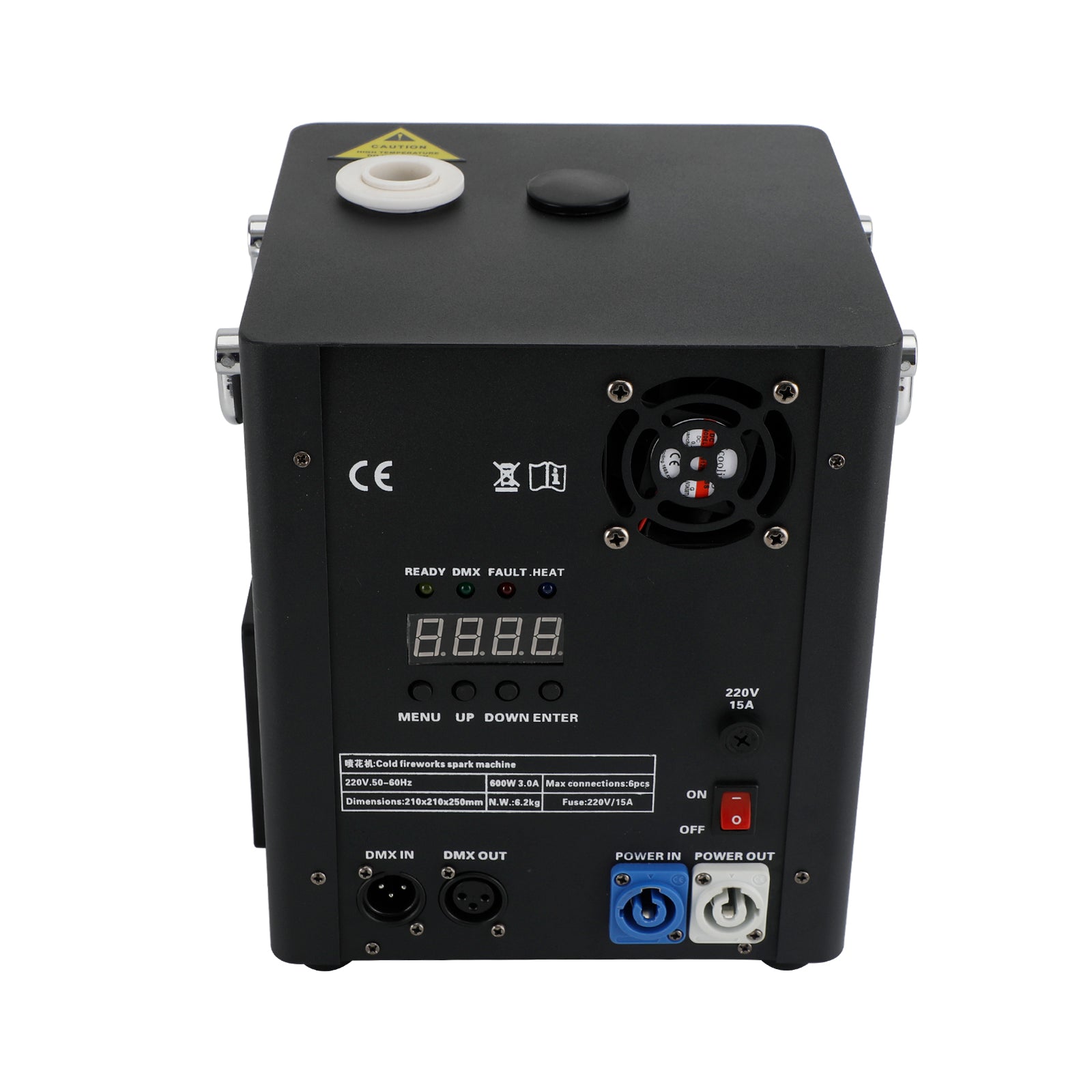 700W DMX Cold Spark Machine with Wireless Remote, 4m Indoor Safe Firework Fountain for Wedding, DJ, Stage Events