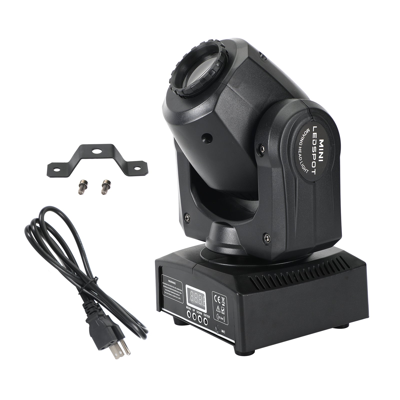 Mini Moving Head Stage Light with 8 Gobo Patterns, RGBW LED Beam, DMX & Sound Activated for DJ Party Lighting