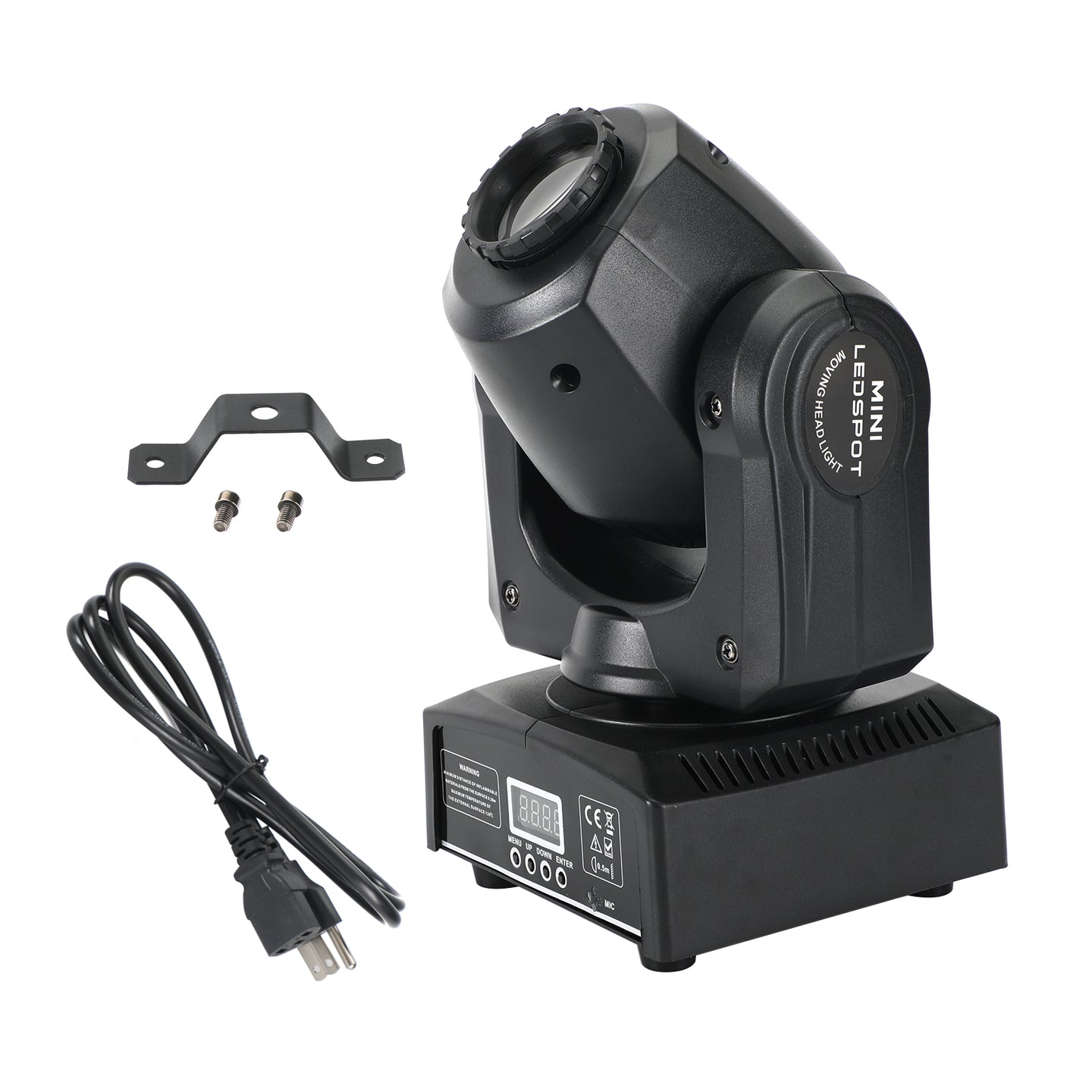 Mini Moving Head Stage Light with 8 Gobo Patterns, RGBW LED Beam, DMX & Sound Activated for DJ Party Lighting