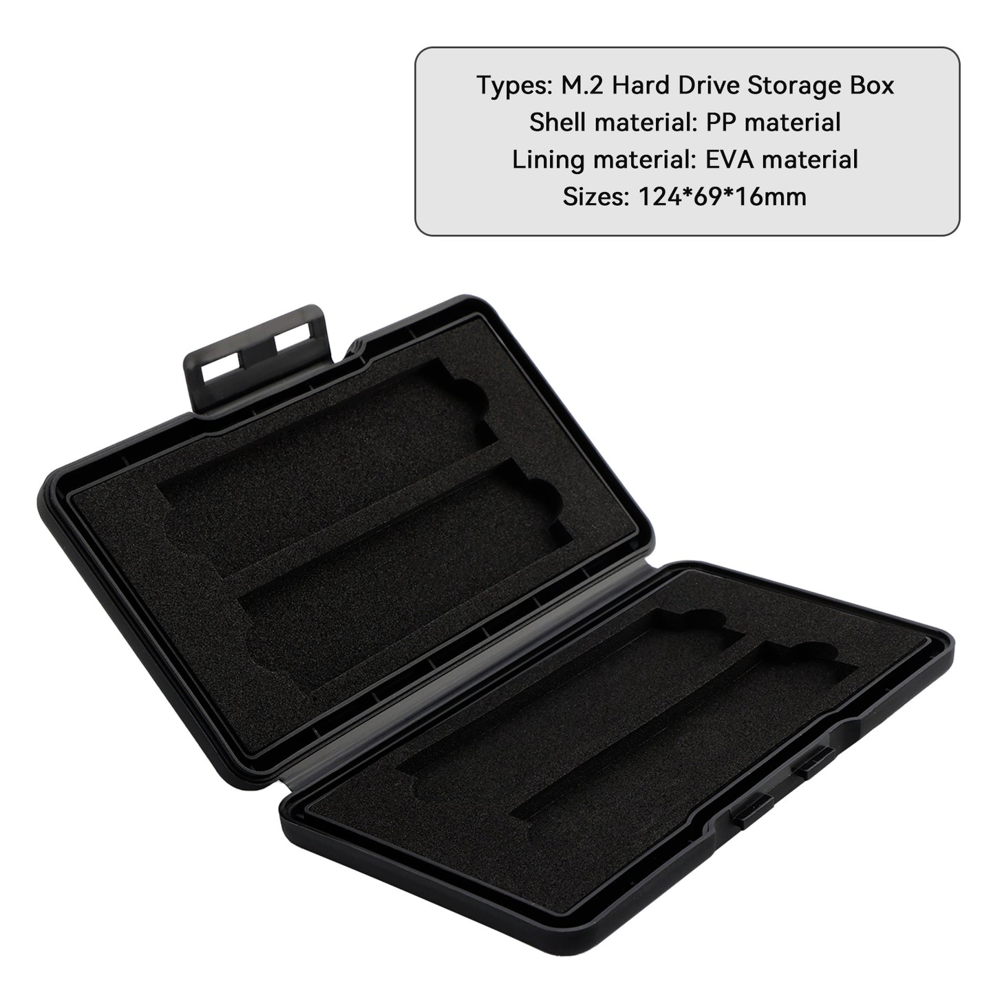 M2 Hard Drive Protection Box Solid State Drive Box Shockproof Waterproof PP Box