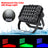 24x RGBWA+UV 6-in-1 LED PAR Can Light, 200W IP65 Waterproof Outdoor Stage Wash, DMX Controlled