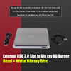 USB 3.0 External Blu-Ray Burner, 6X BD-R Slot-In Writer & DVD RW Drive for PC, Mac, Laptop & Desktop