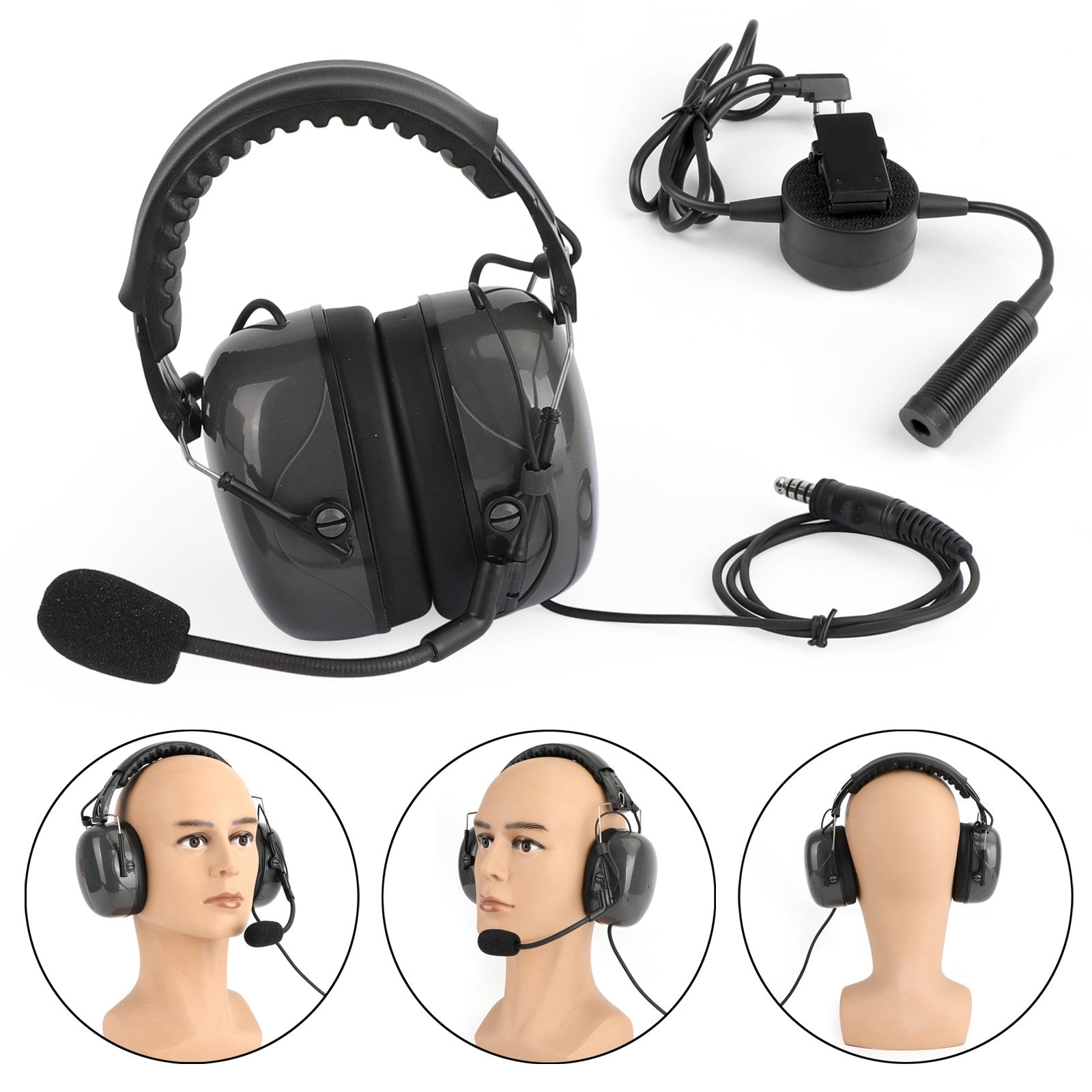 Noise Cancelling Adjustable Headset Fit for TK3107 TK3200 TK2160 BaoFeng BF-888S