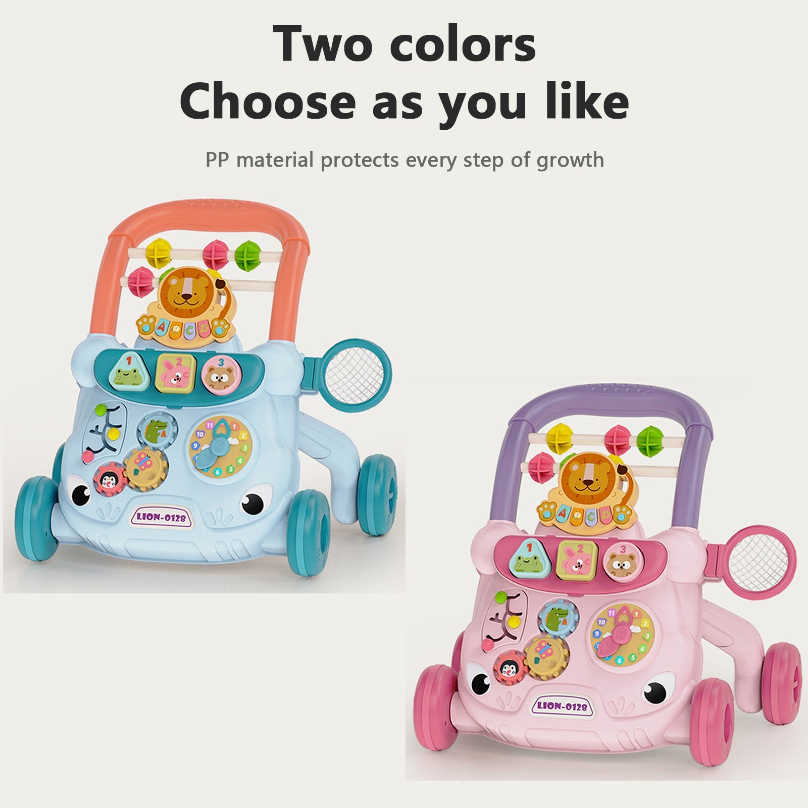Baby Walker Sit and Stand Push Learning Toys Speed Adjustable Musical Activity Center with water tank for 6 Month and up